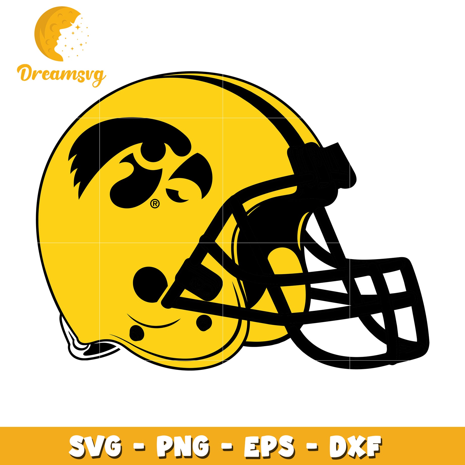 Iowa Hawkeyes Football Helmet SVG PNG EPS DXF