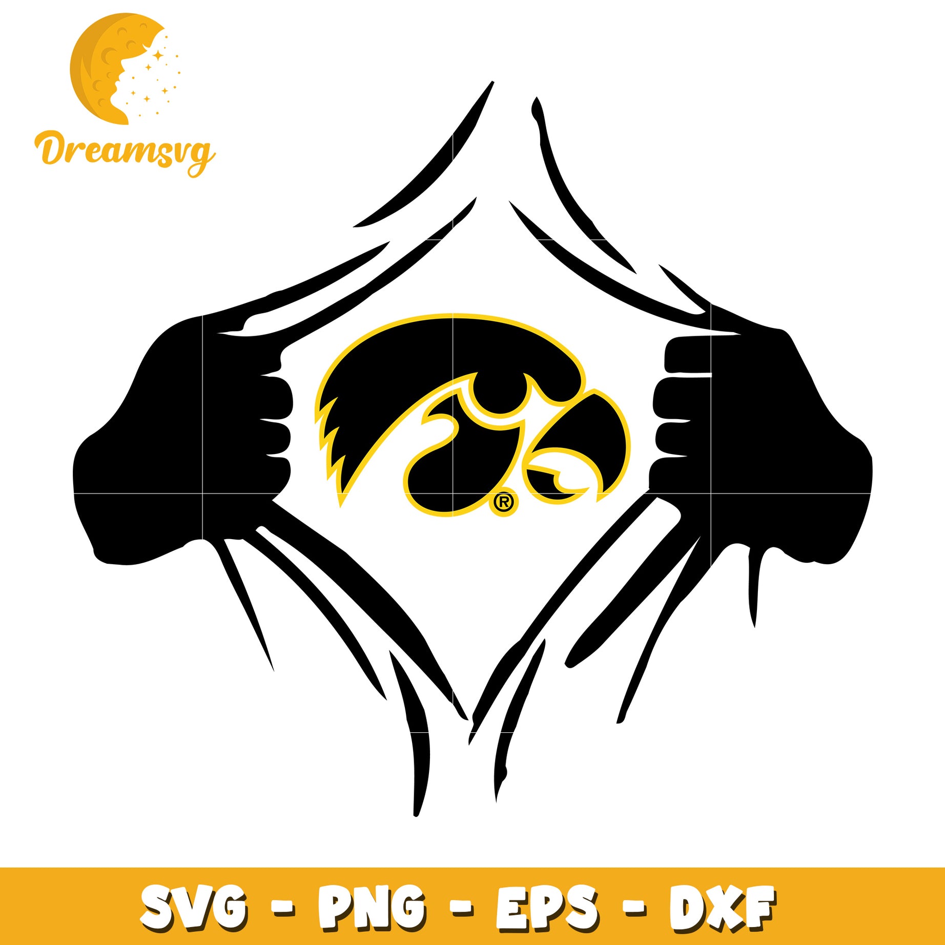 Iowa Hawkeyes SVG PNG EPS DXF Cut File