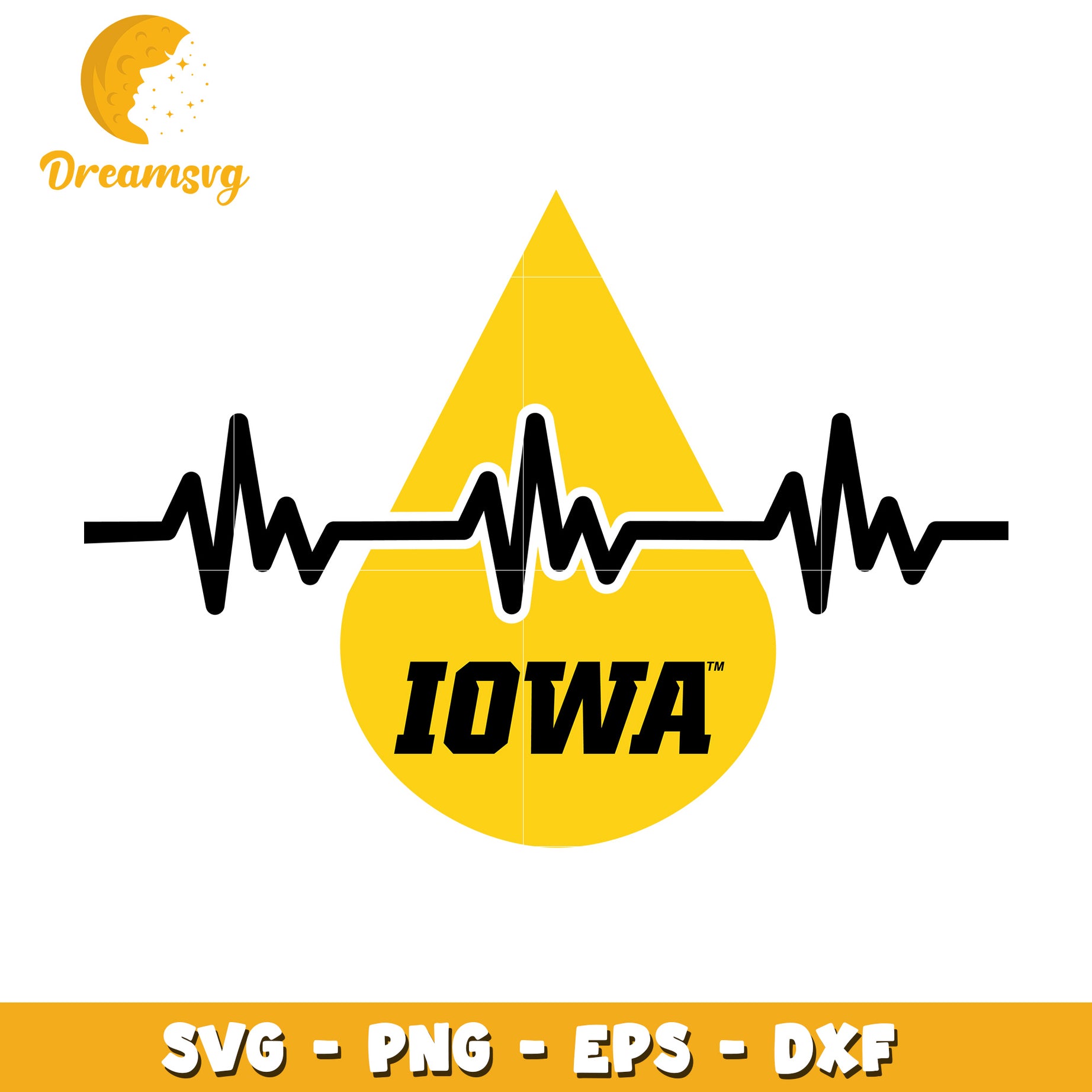 Iowa Oil Heartbeat SVG PNG EPS DXF