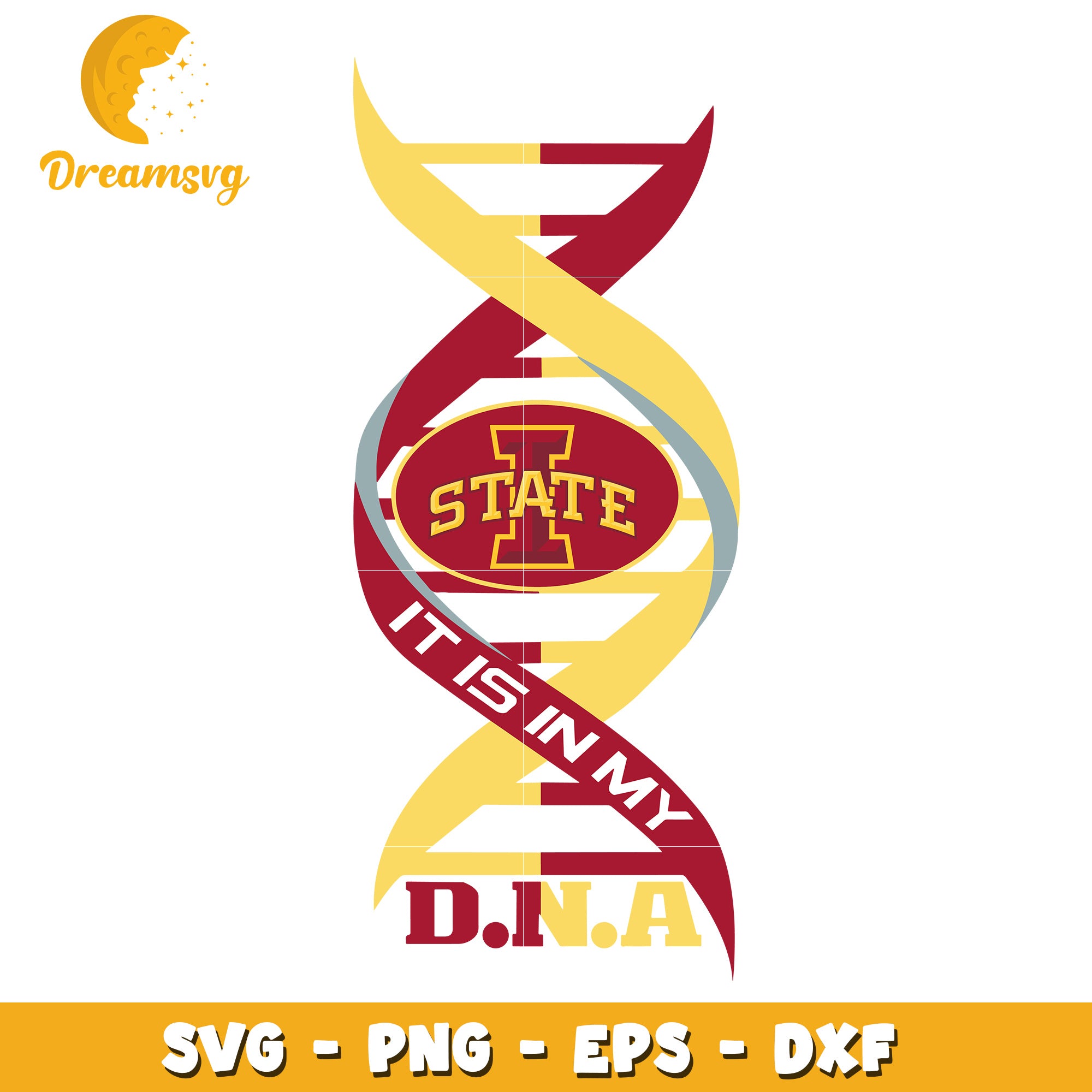 Iowa State DNA Design SVG for Custom T-Shirts and Crafts