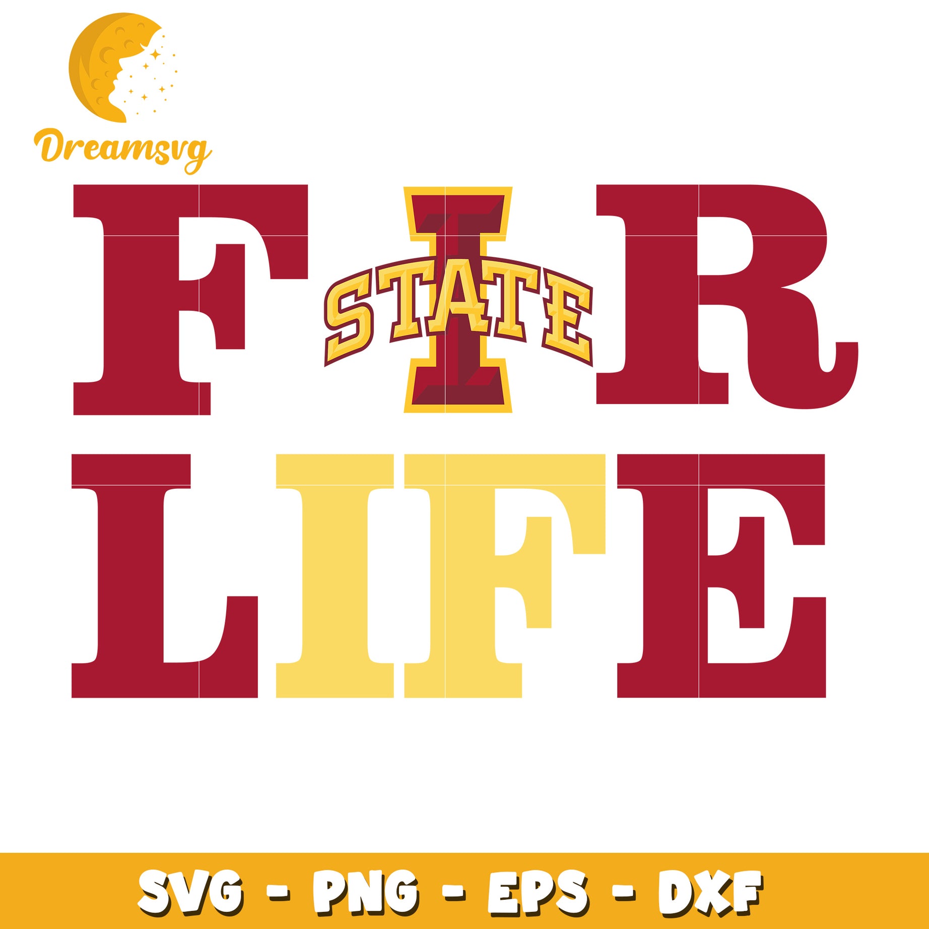 Iowa State For Life SVG Cut File