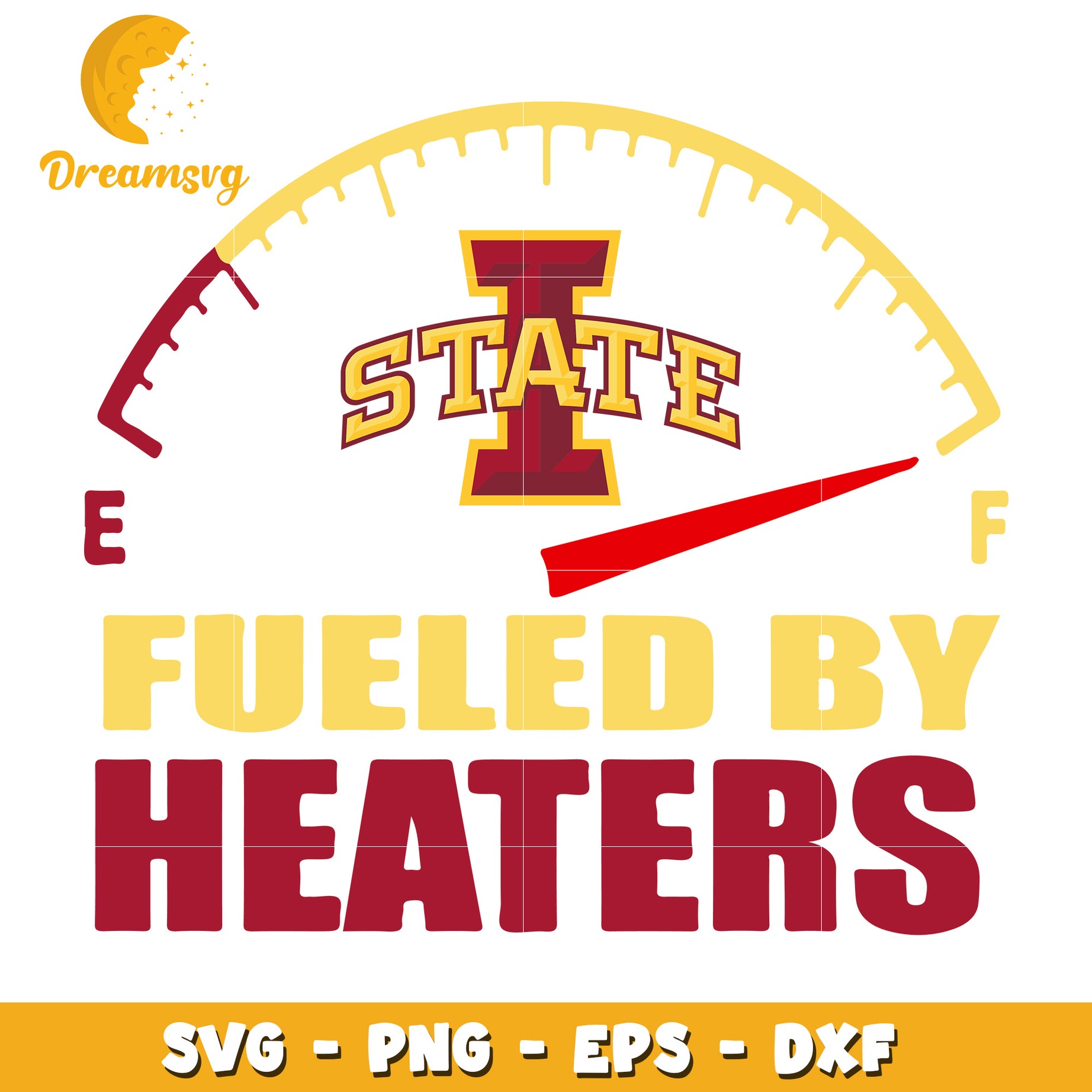 Iowa State Fuel Gauge SVG Cut File