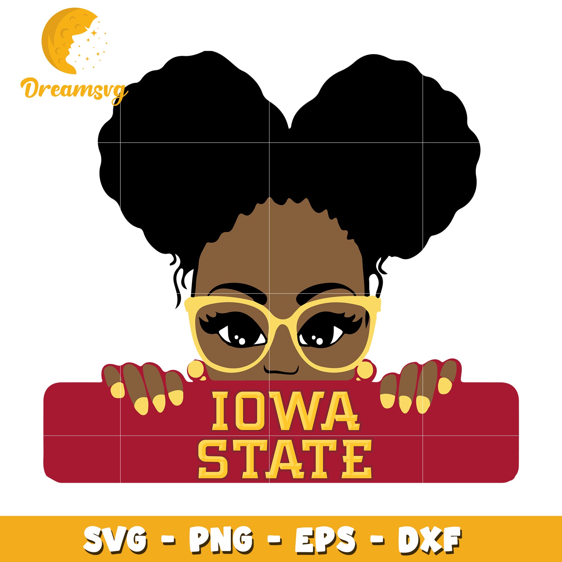 Iowa State Girl SVG PNG EPS DXF