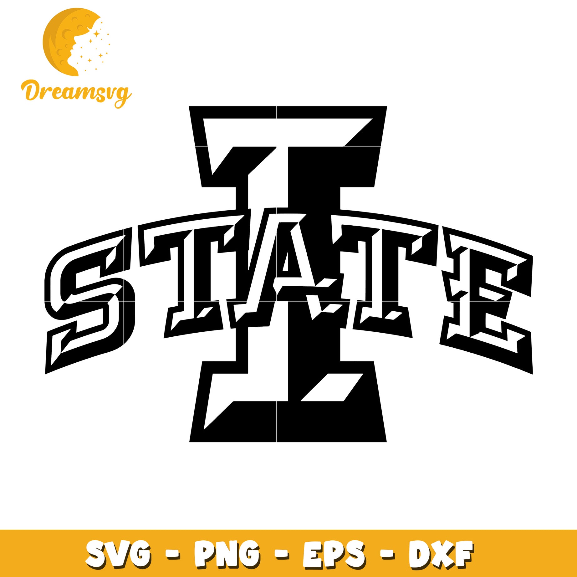 Iowa State I SVG PNG EPS DXF Cut File