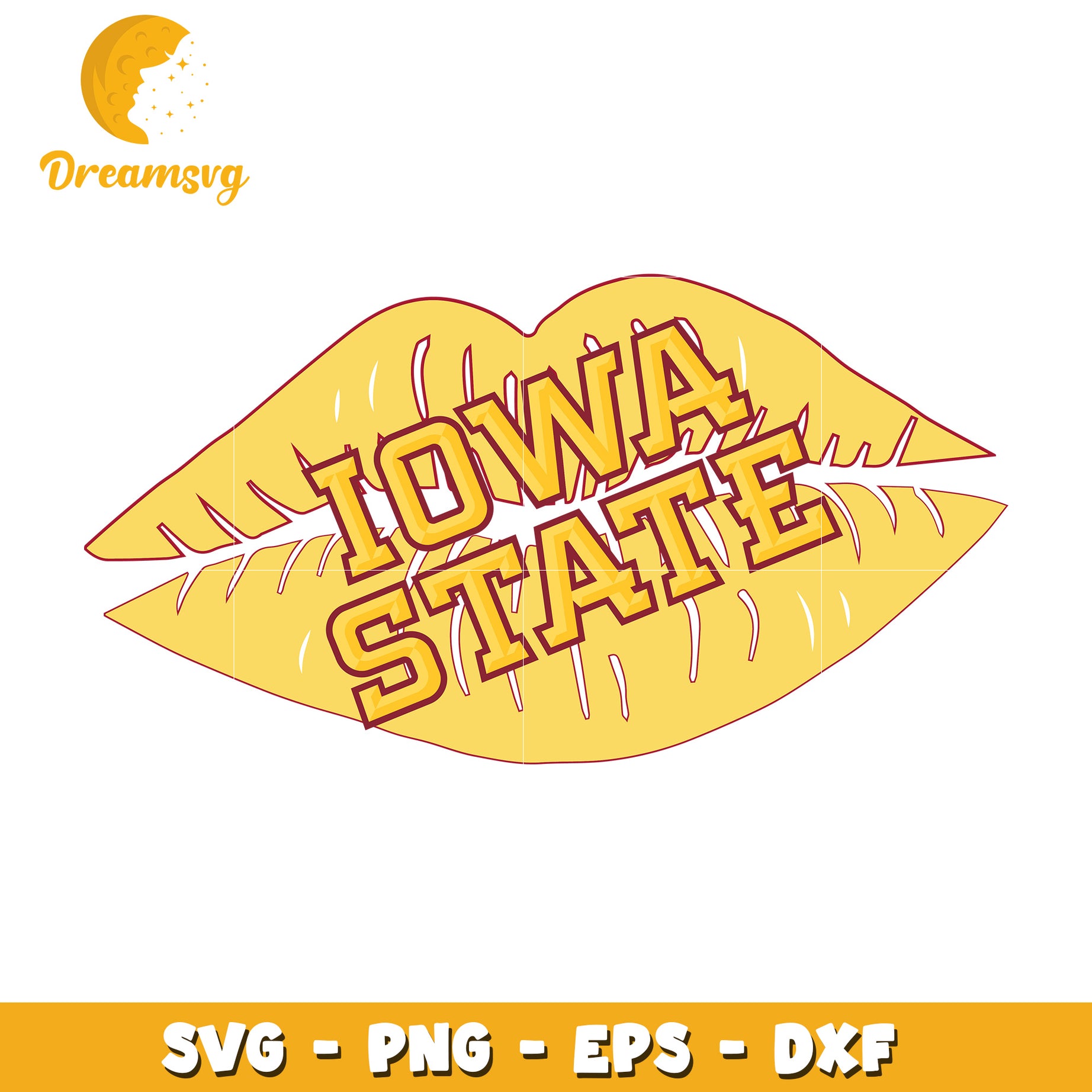 Iowa State Lips SVG Cut File