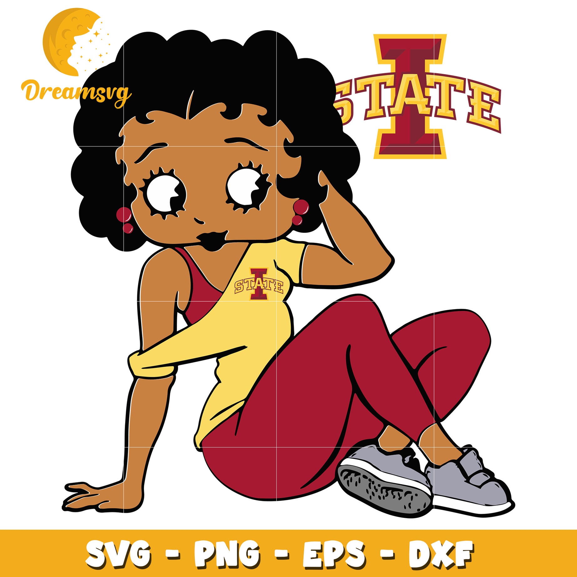 Iowa State SVG PNG EPS DXF Cut File