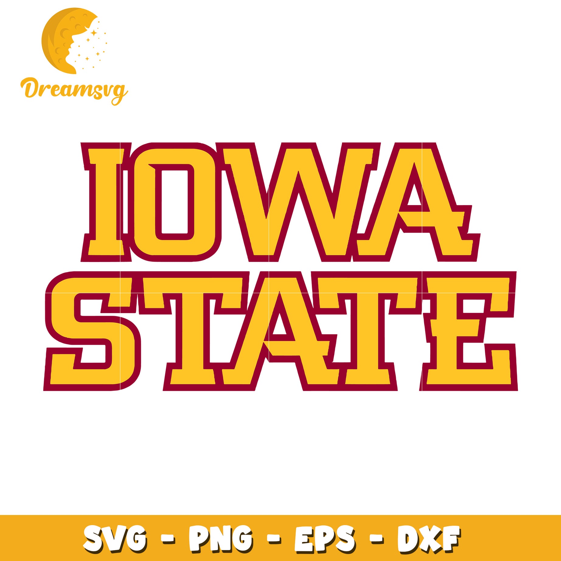 Iowa State SVG PNG EPS DXF Cut File