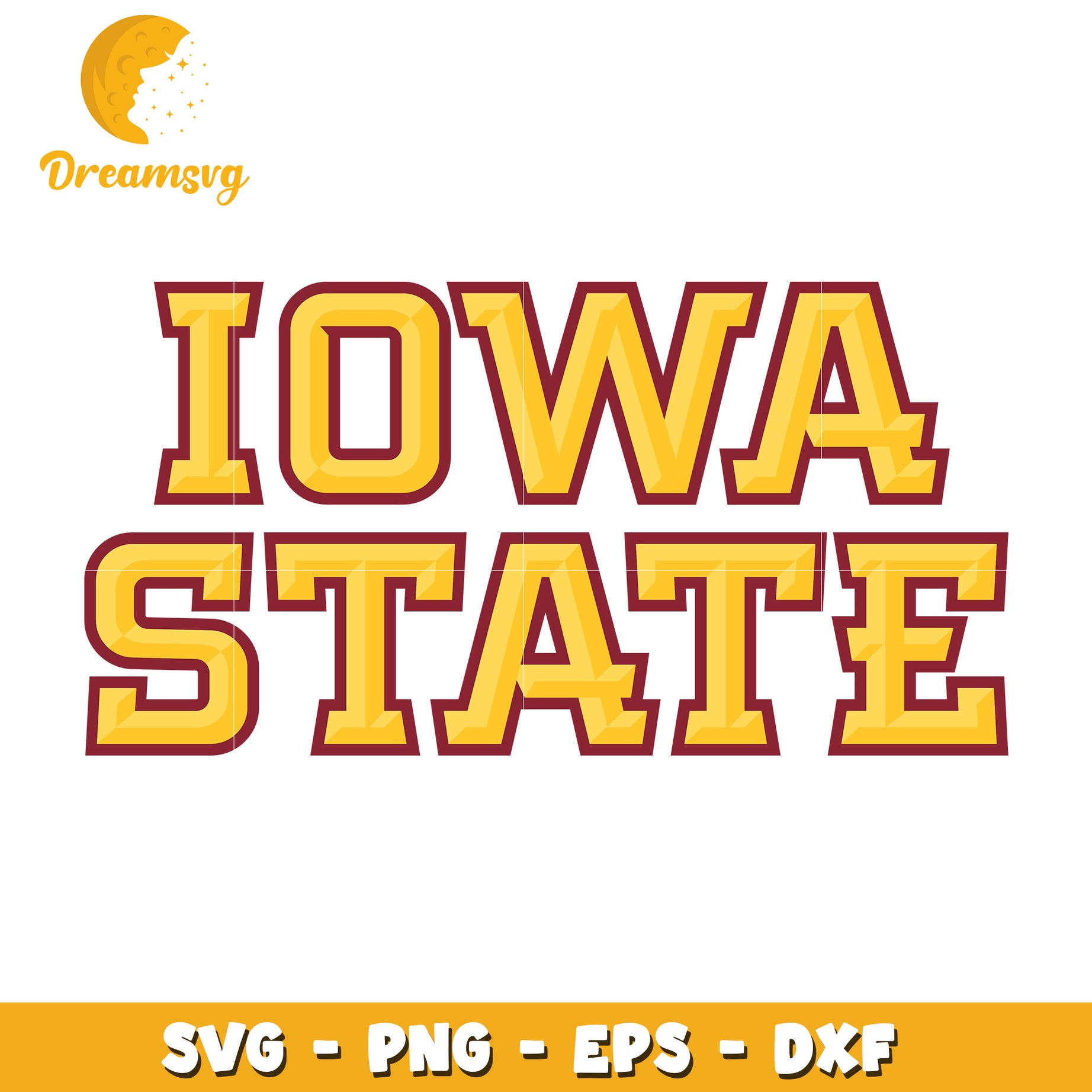 Iowa State SVG PNG EPS DXF Cut Files