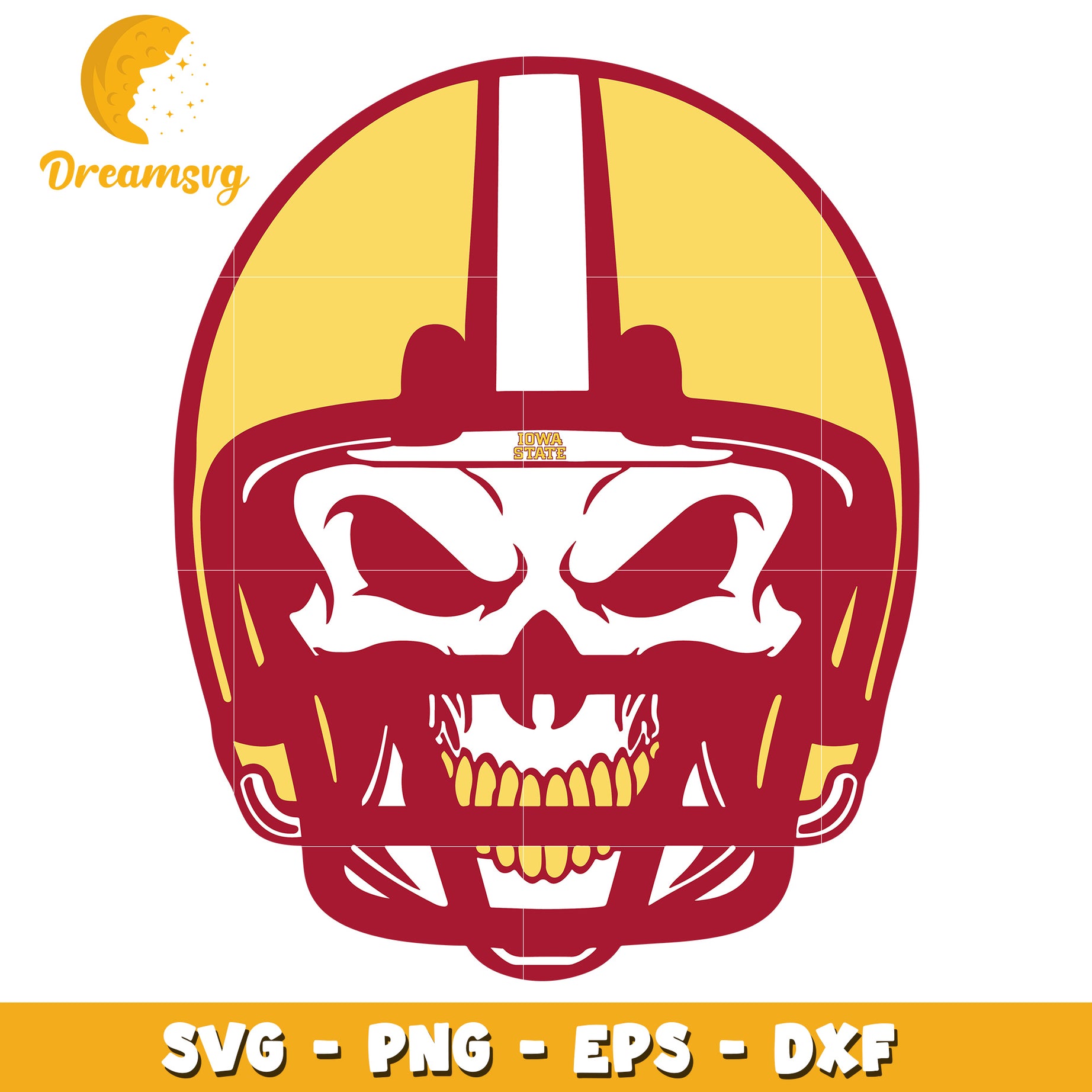 Iowa State Skull Helmet SVG Design for Football Fans and Crafts