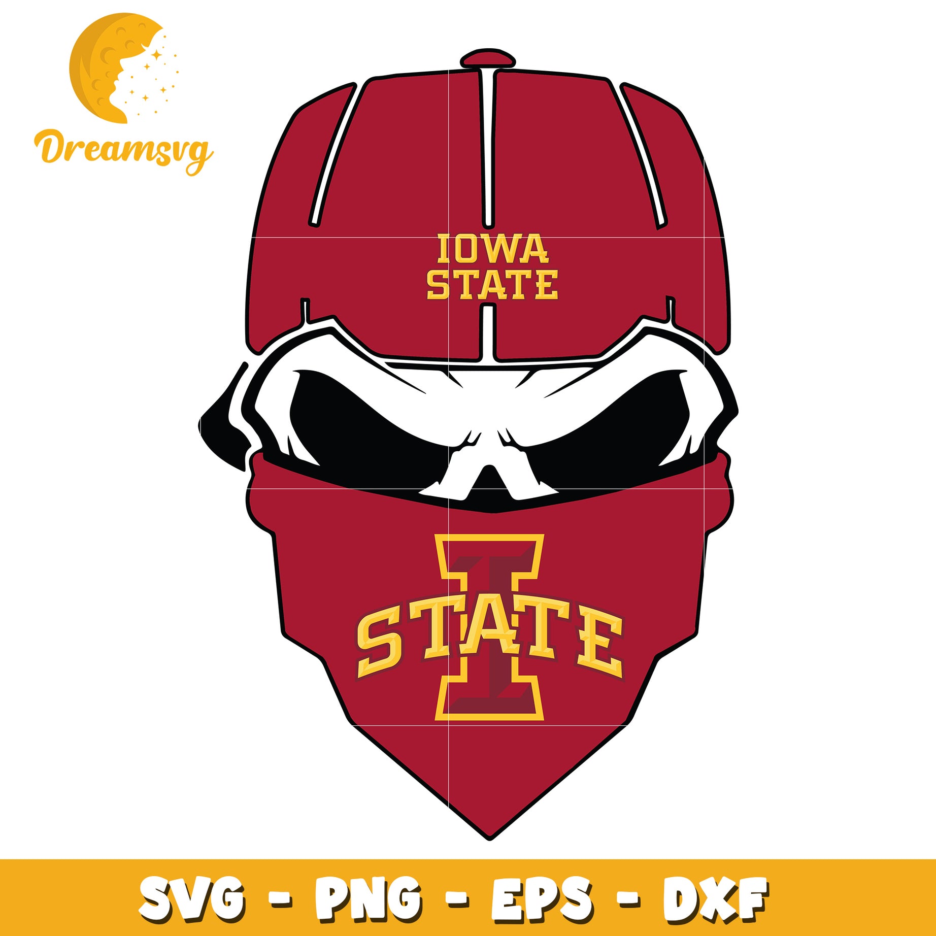 Iowa State Skull SVG Cut File