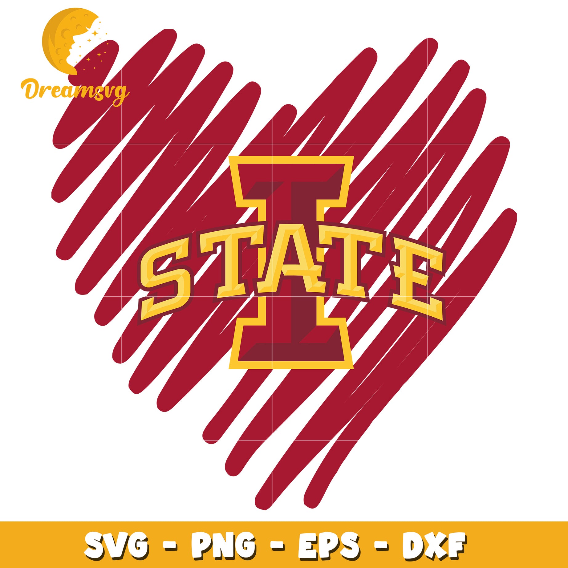 Iowa State University Heart SVG Design for Creative Projects