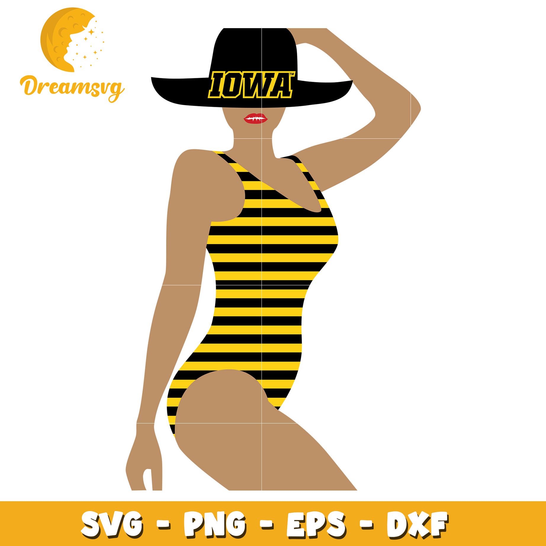 Iowa Swimsuit SVG Cut File