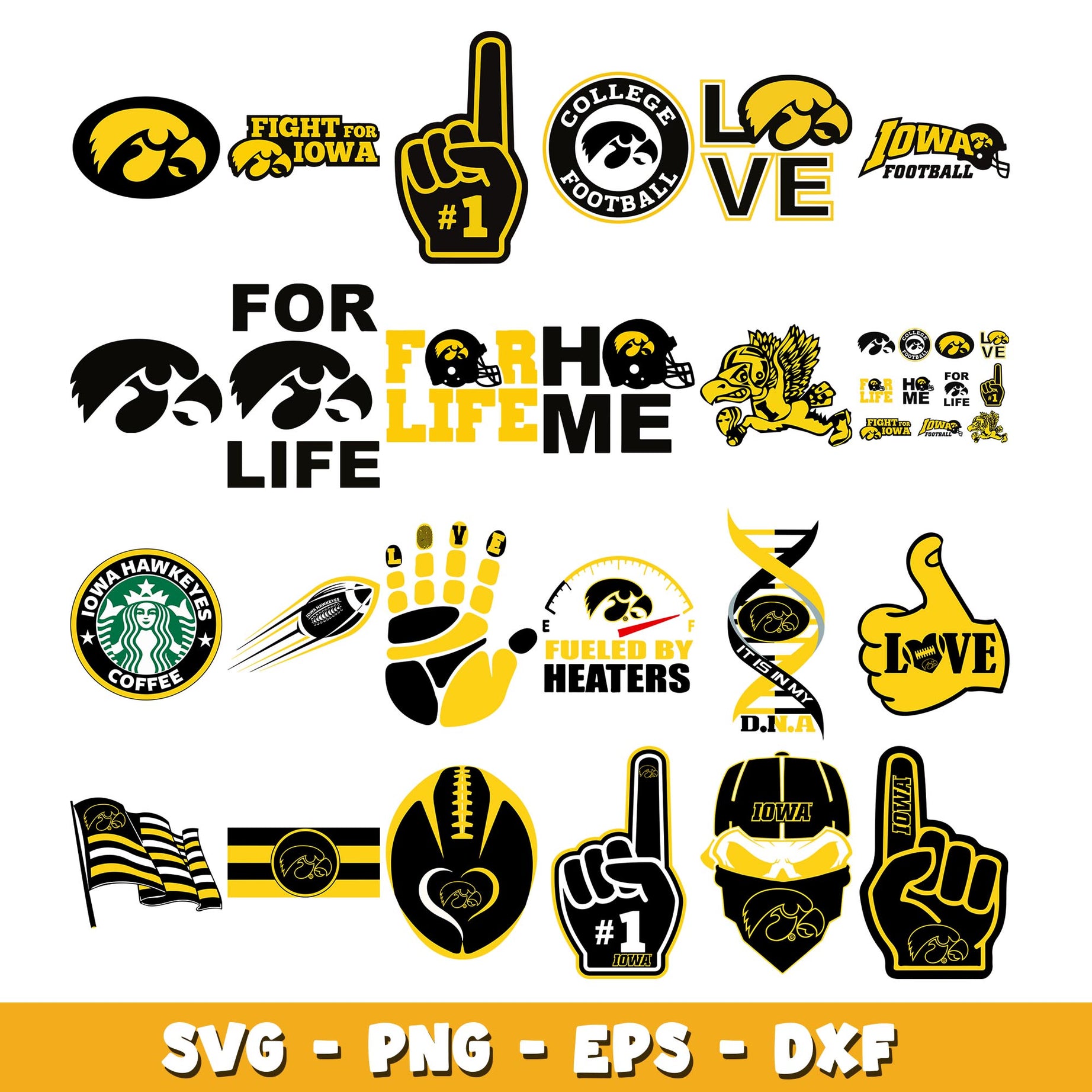 Iowa Hawkeyes Bundle svg, Iowa Hawkeyes logo svg, ncaa svg 