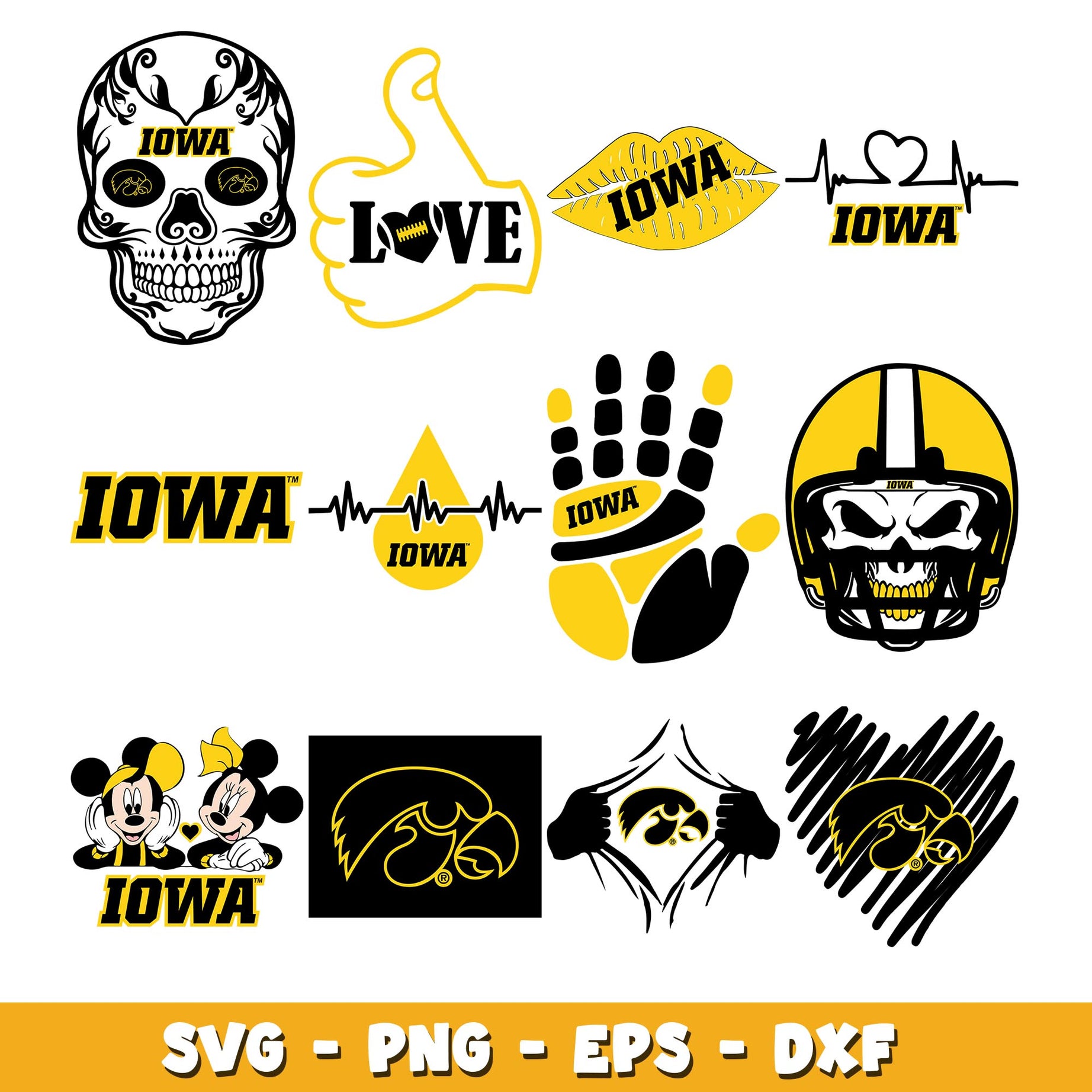 Iowa Hawkeyes football Bundle svg, Iowa Hawkeyes logo svg, ncaa svg  