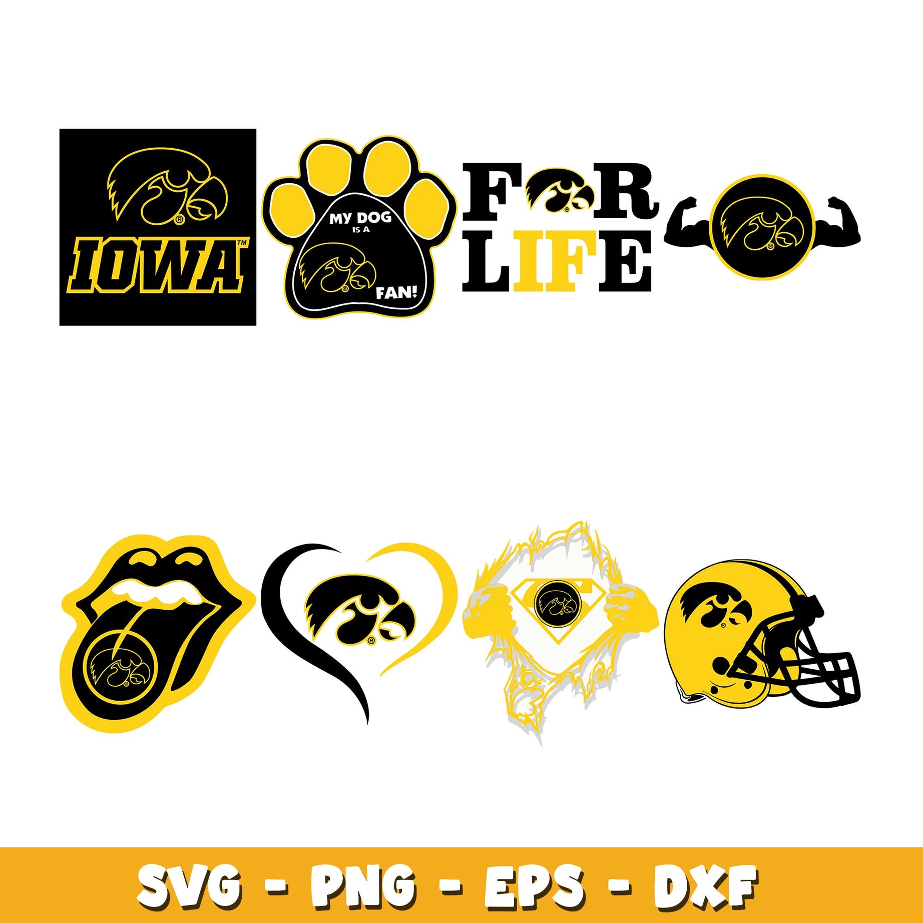 Iowa Hawkeyes logo Bundle svg, Iowa Hawkeyes logo svg, ncaa svg  