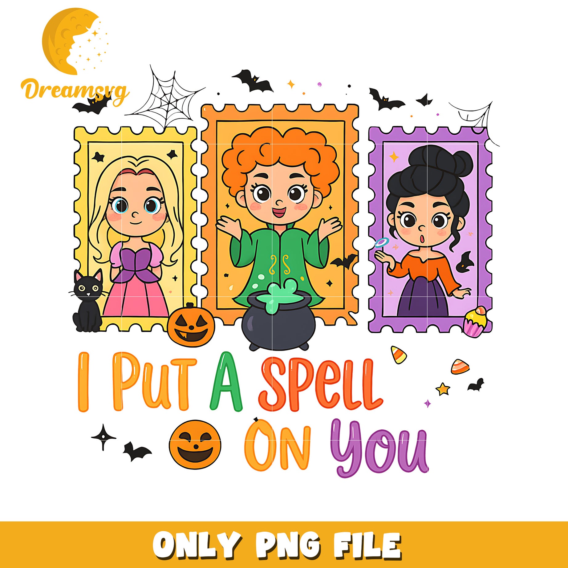 I put a spell on you svg, magic quote svg, witchy design svg