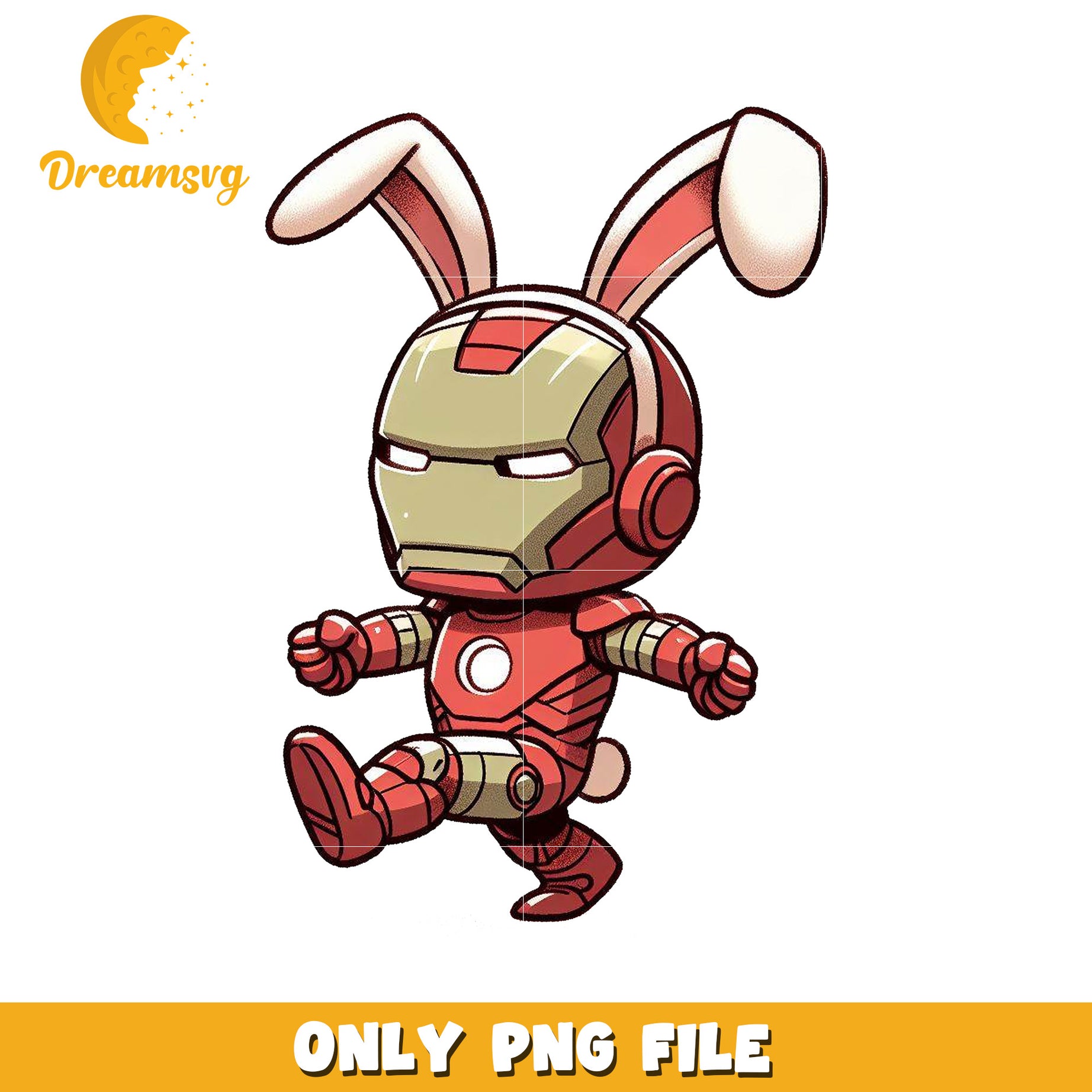 Iron Man Bunny PNG Easter Design