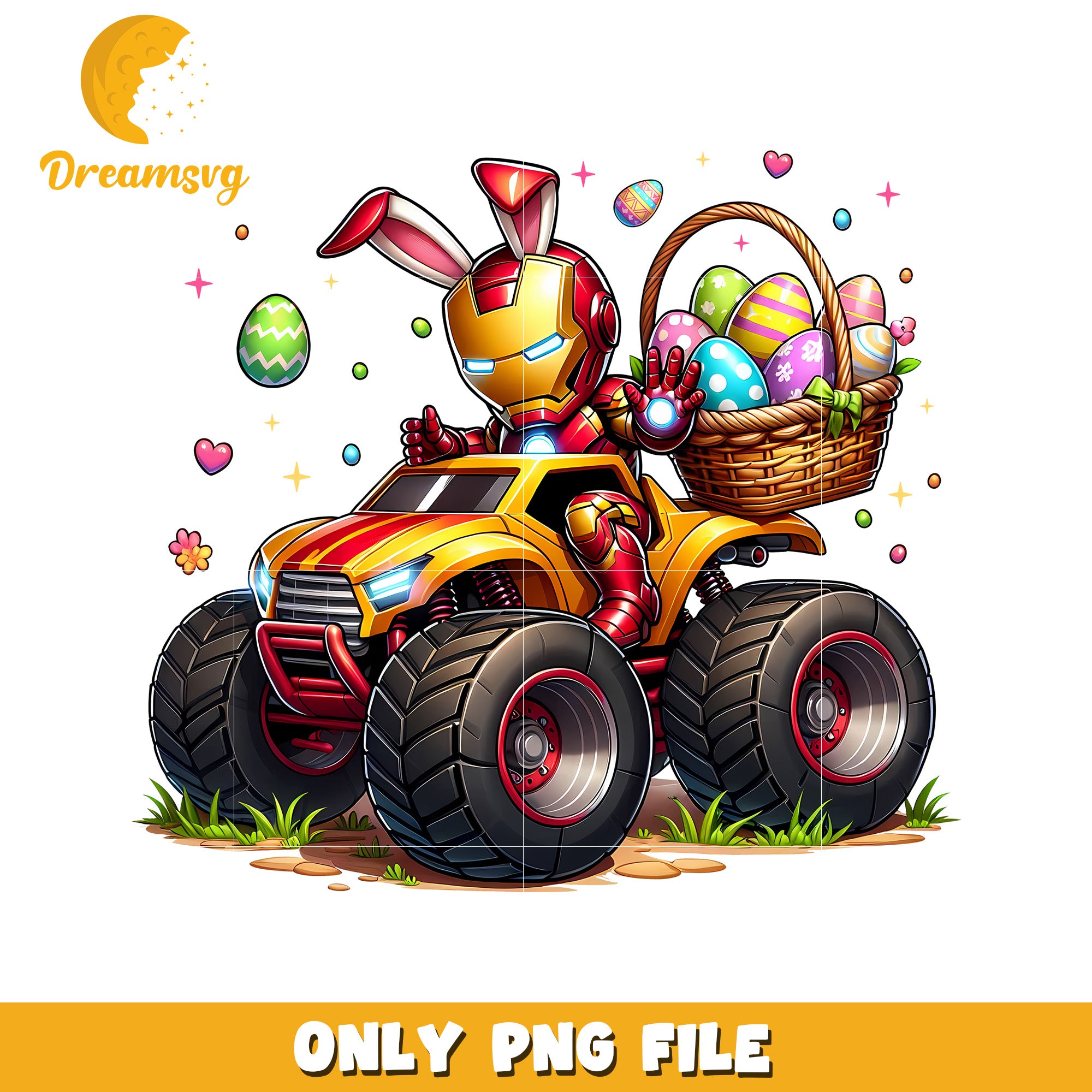 Iron Man Easter Bunny Monster Truck PNG