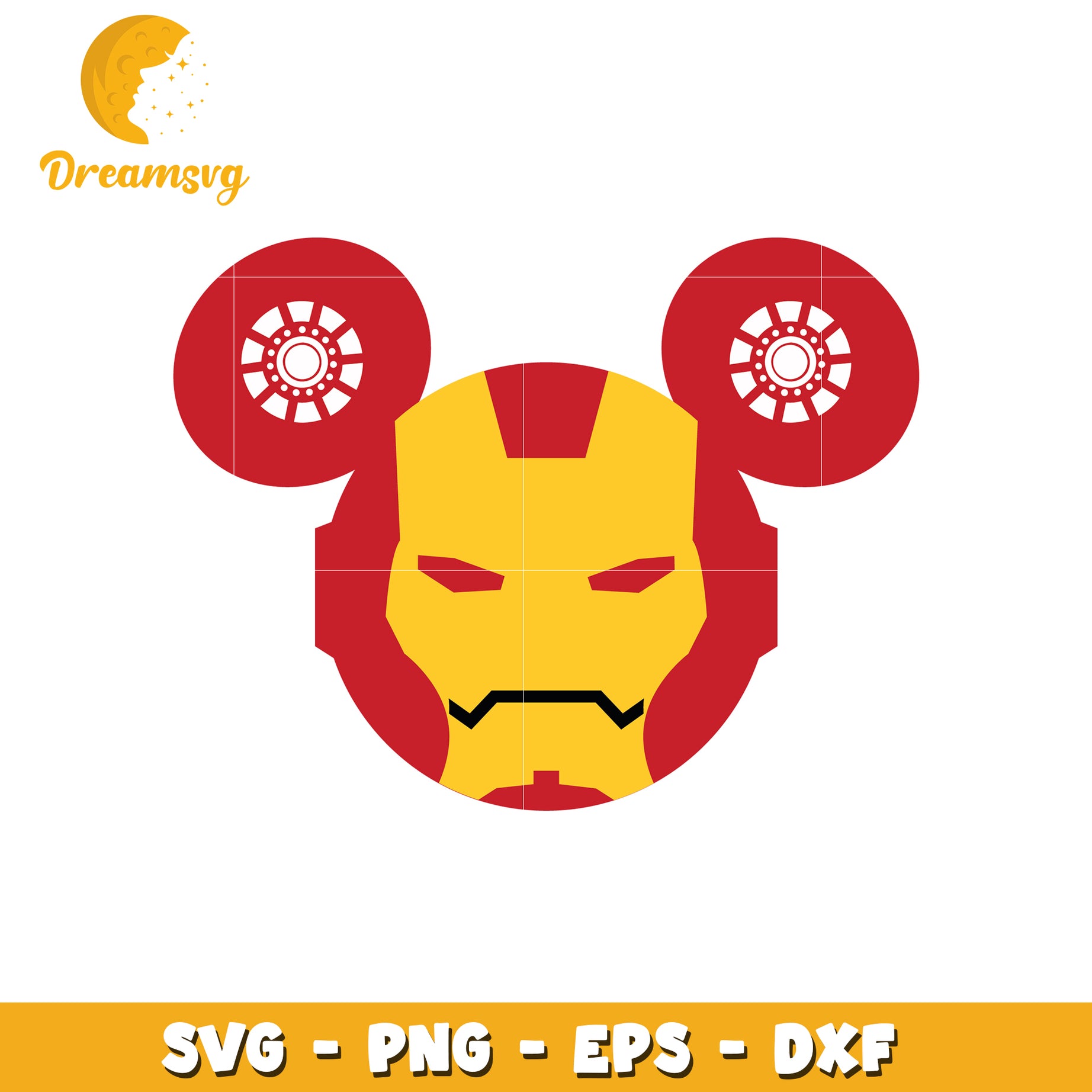 Iron Man Mickey Mouse PNG, SVG, EPS, DXF files