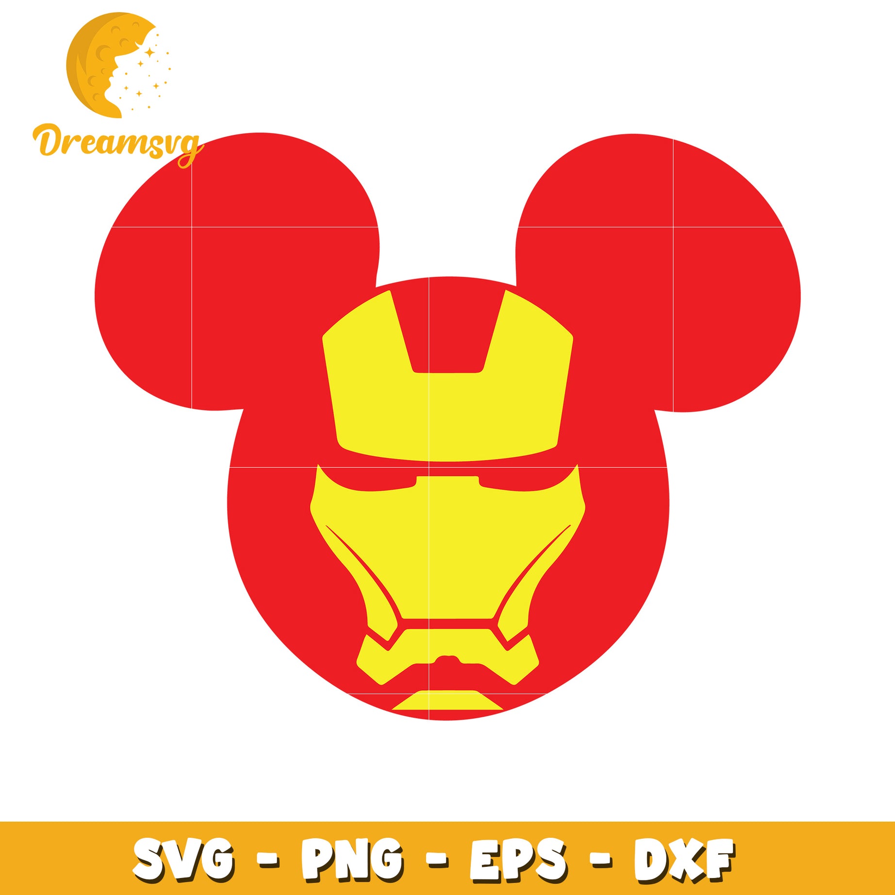 Iron Man Mickey Mouse SVG PNG EPS DXF