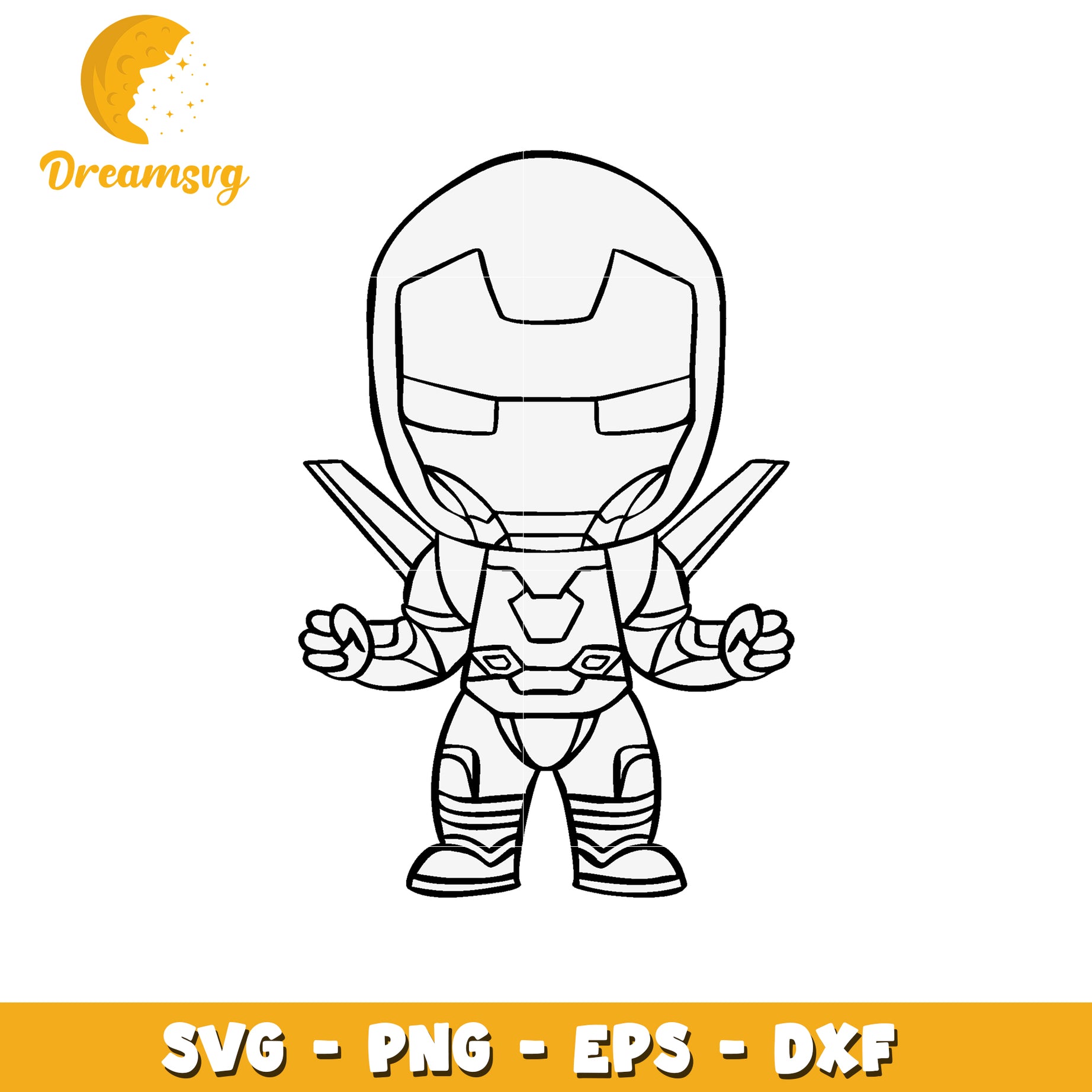 Iron Man SVG Coloring Page