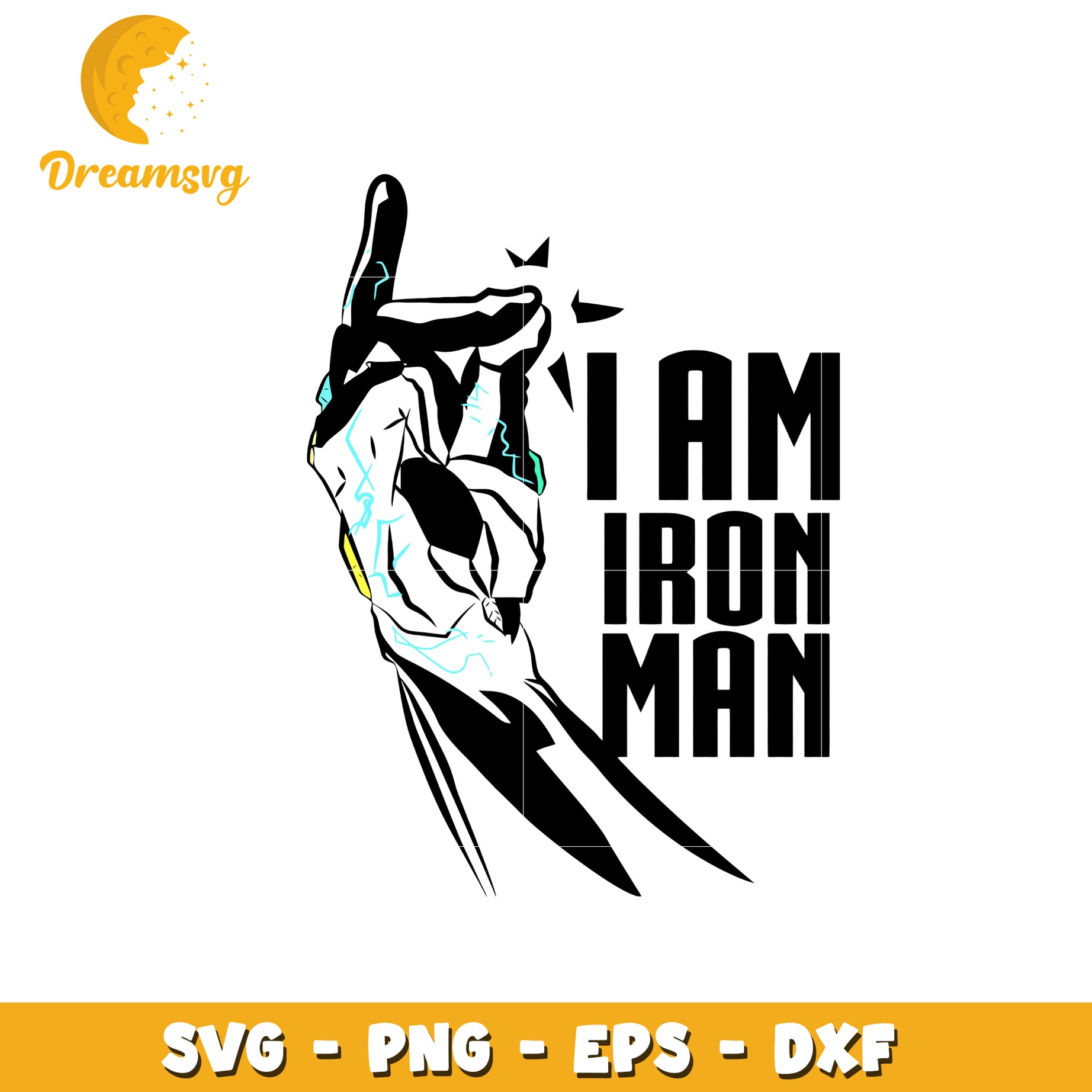 Iron Man SVG PNG EPS DXF Cut File