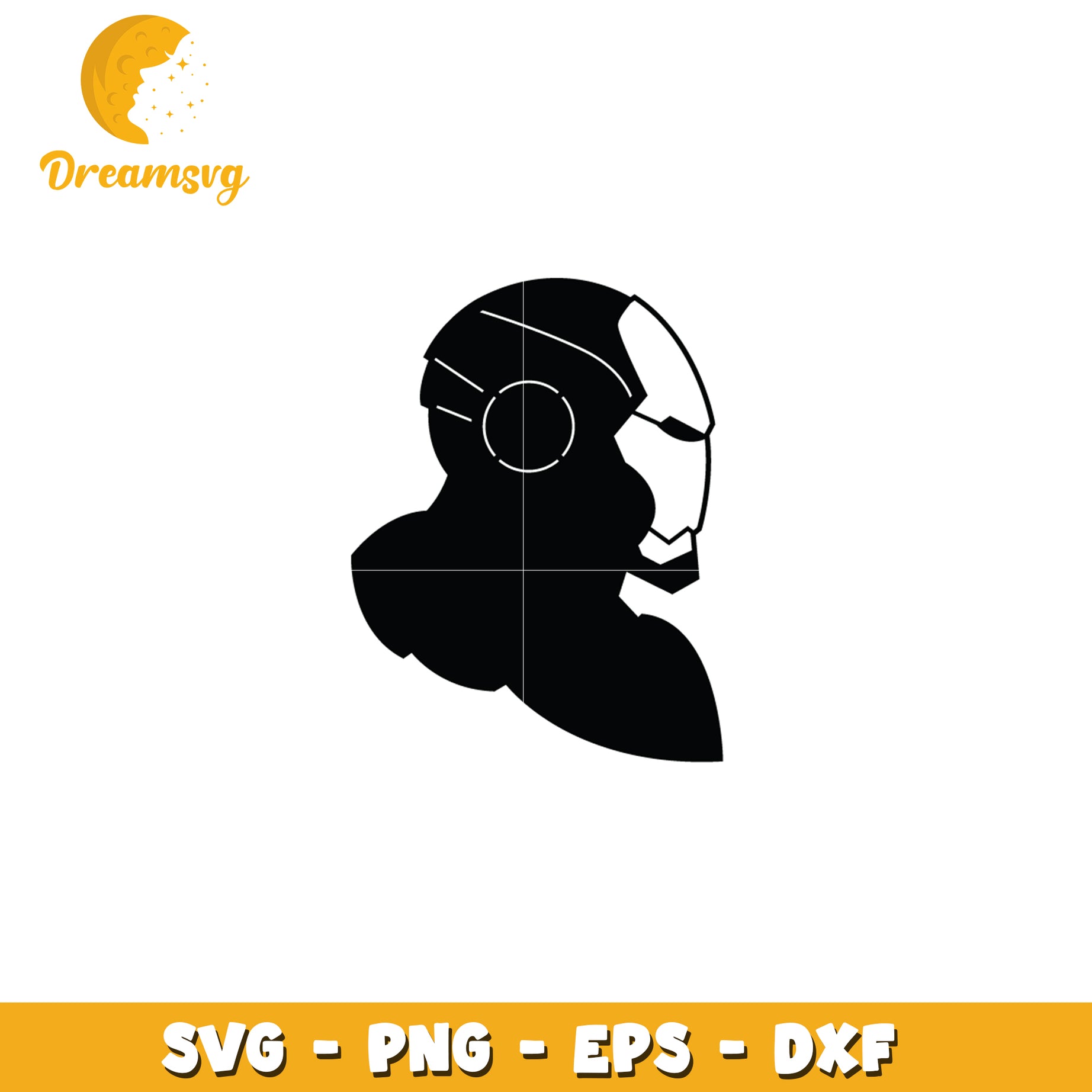 Iron Man SVG Silhouette PNG EPS DXF