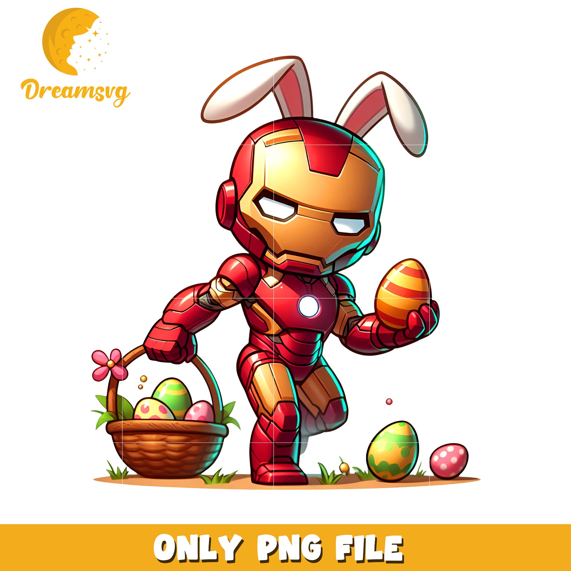 Ironman bunny easter day png, easter day png, avengers png