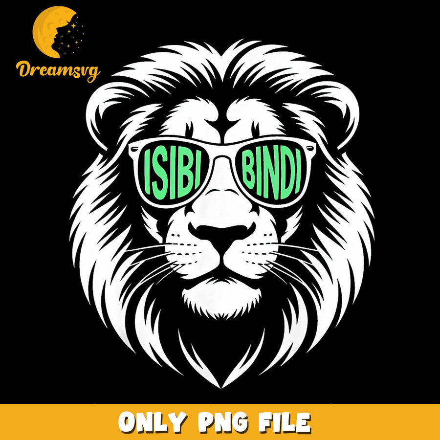 Isibi Bindi Lion With Sunglasses PNG, Cool Lion Face, Africa PNG
