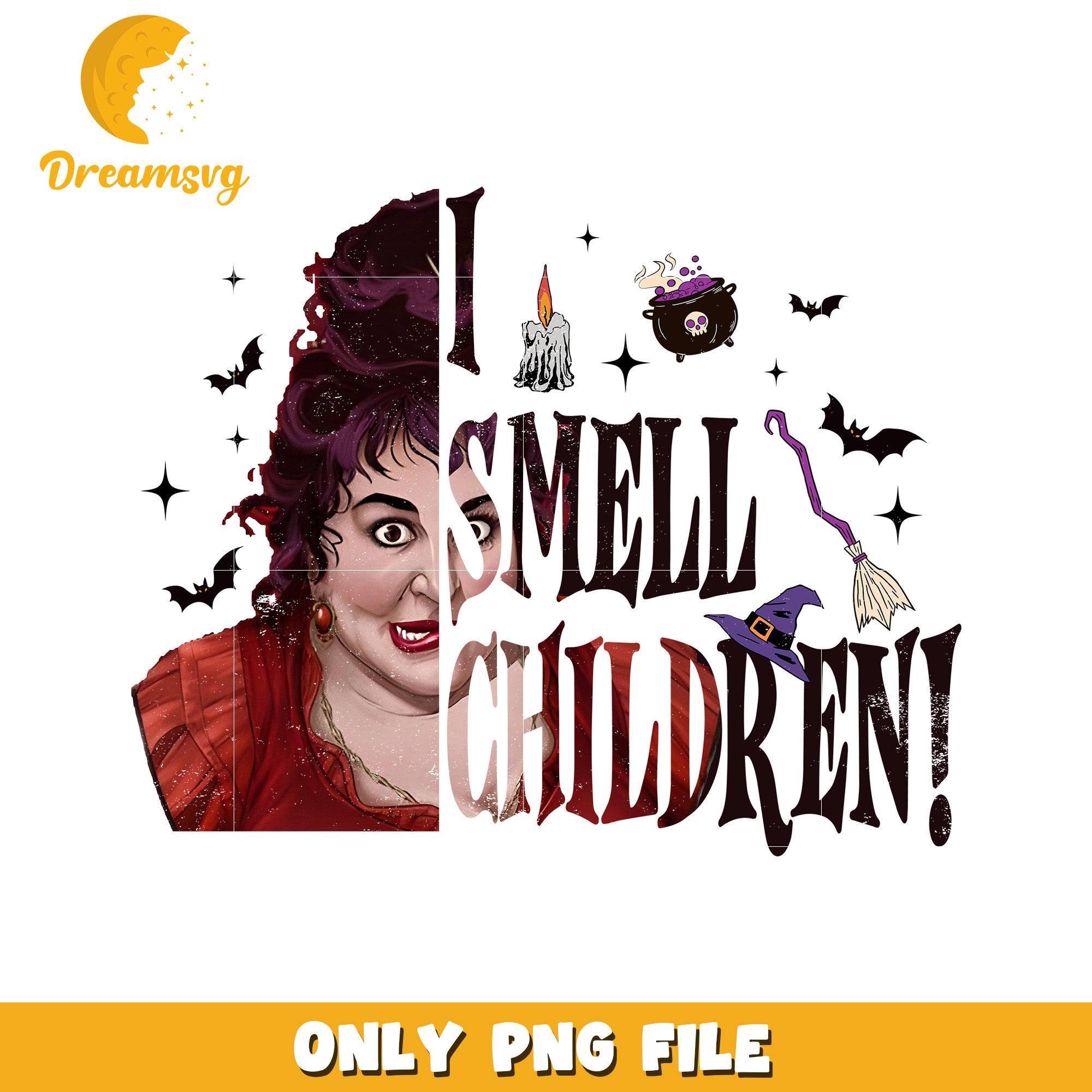 I smell children png, hocus pocus quote png, halloween witch png
