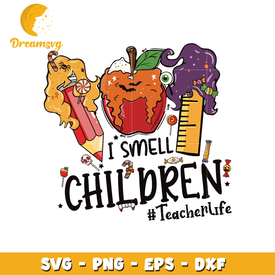 I smell children svg, spooky halloween svg, trick or treat svg