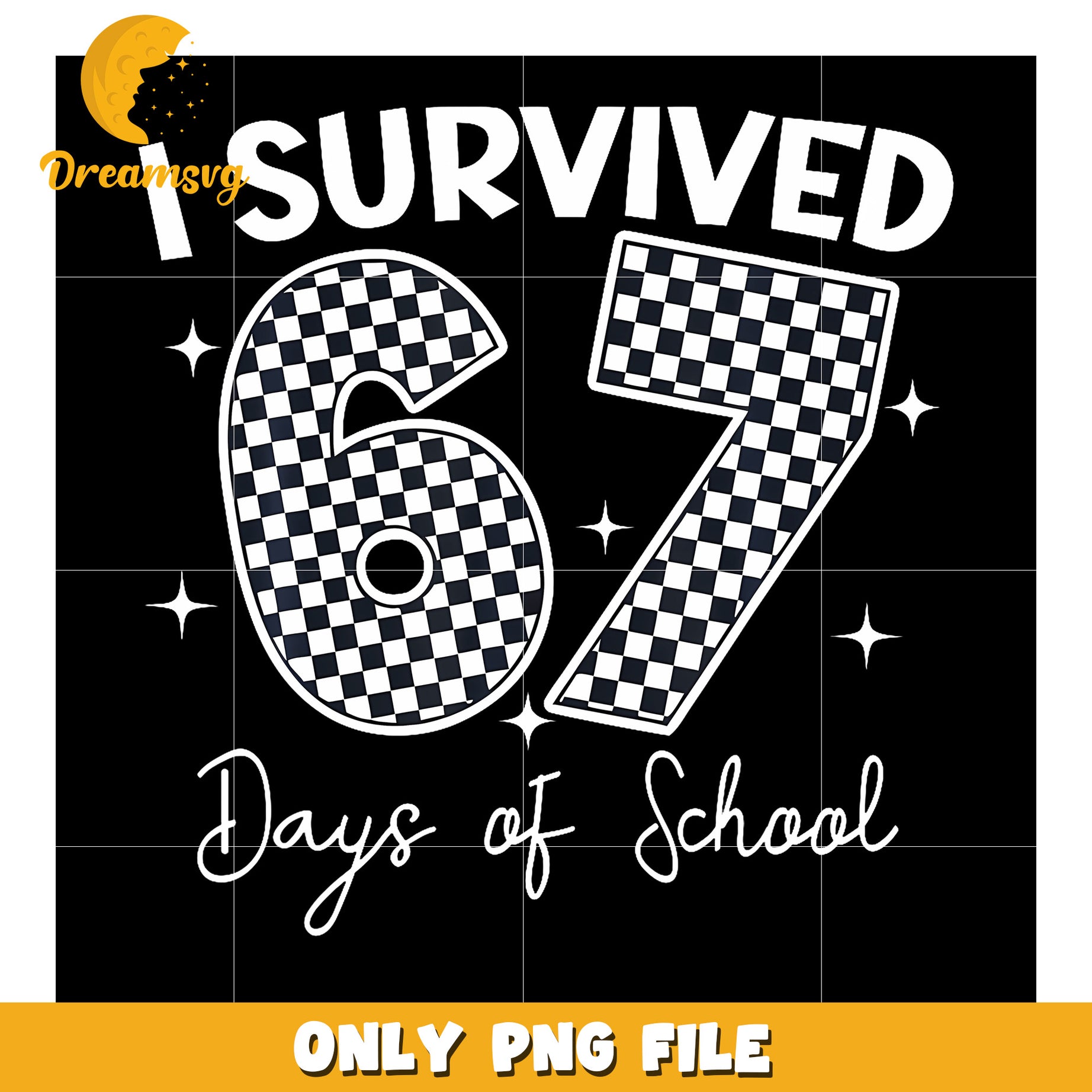 I survived 67 days of school png, silly internet joke png, dark meme png