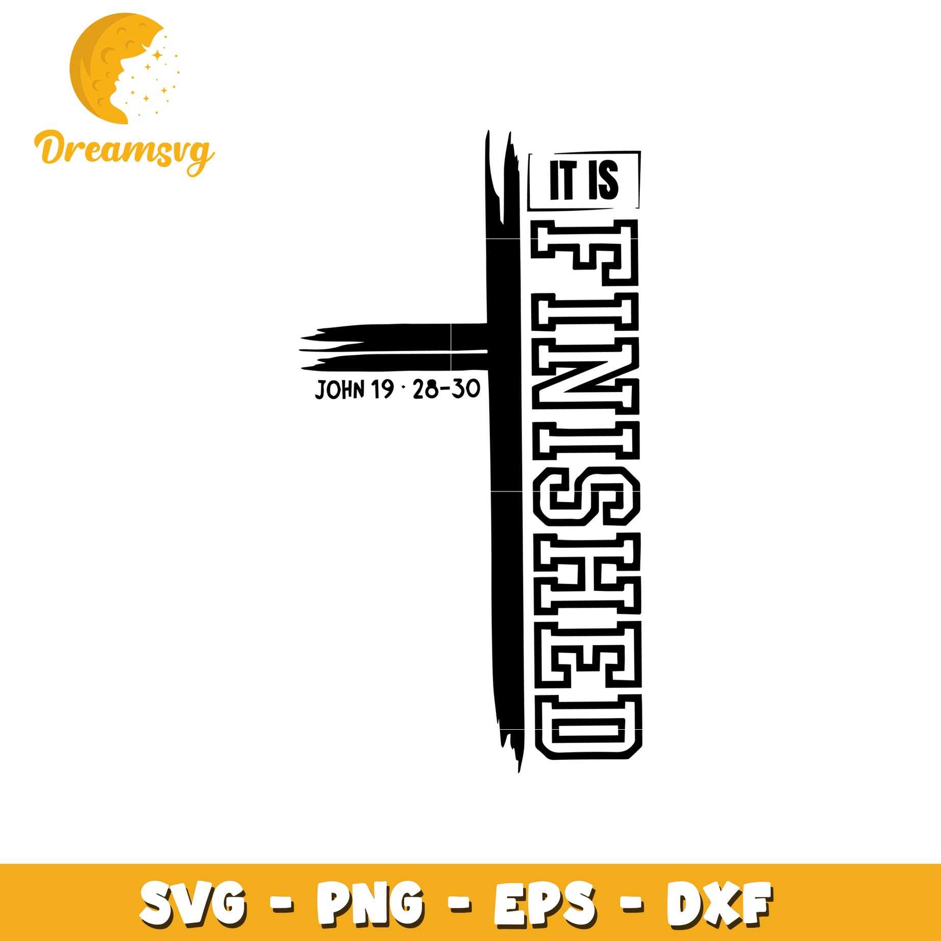 It Is Finished SVG Cut File Christian Cross