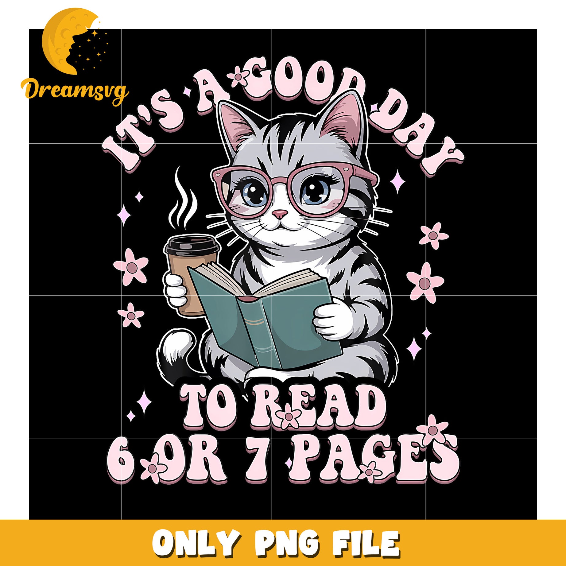 It's a good day to read png, silly internet joke png, funny cat png