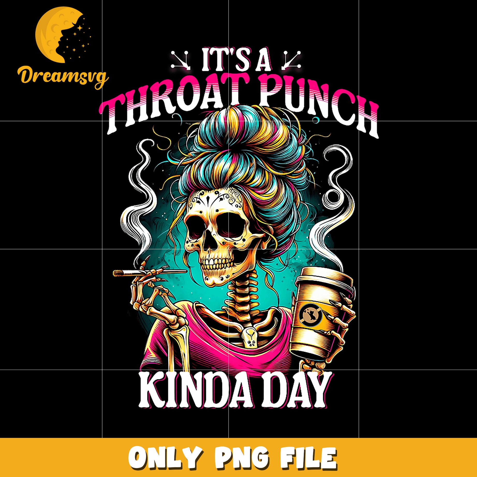 It’s a throat punch kinda day png, funny quote png, sass png