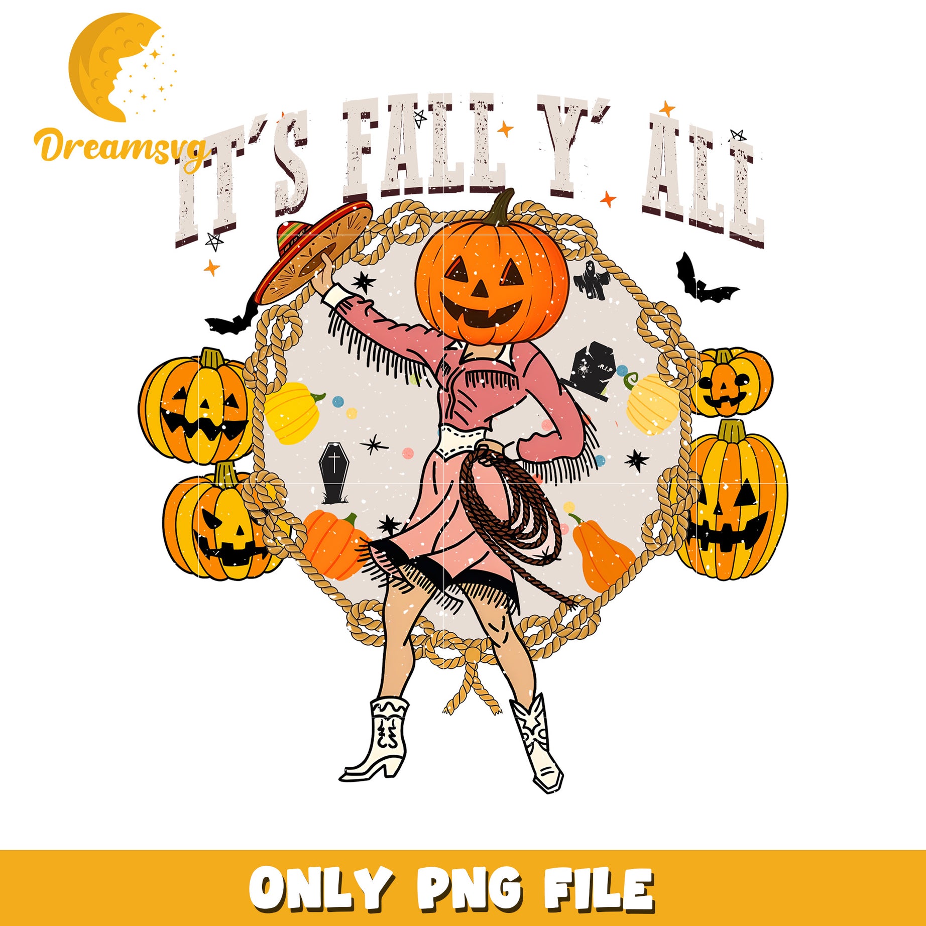 It's fall y'all design png, spooky halloween png, halloween costumes png