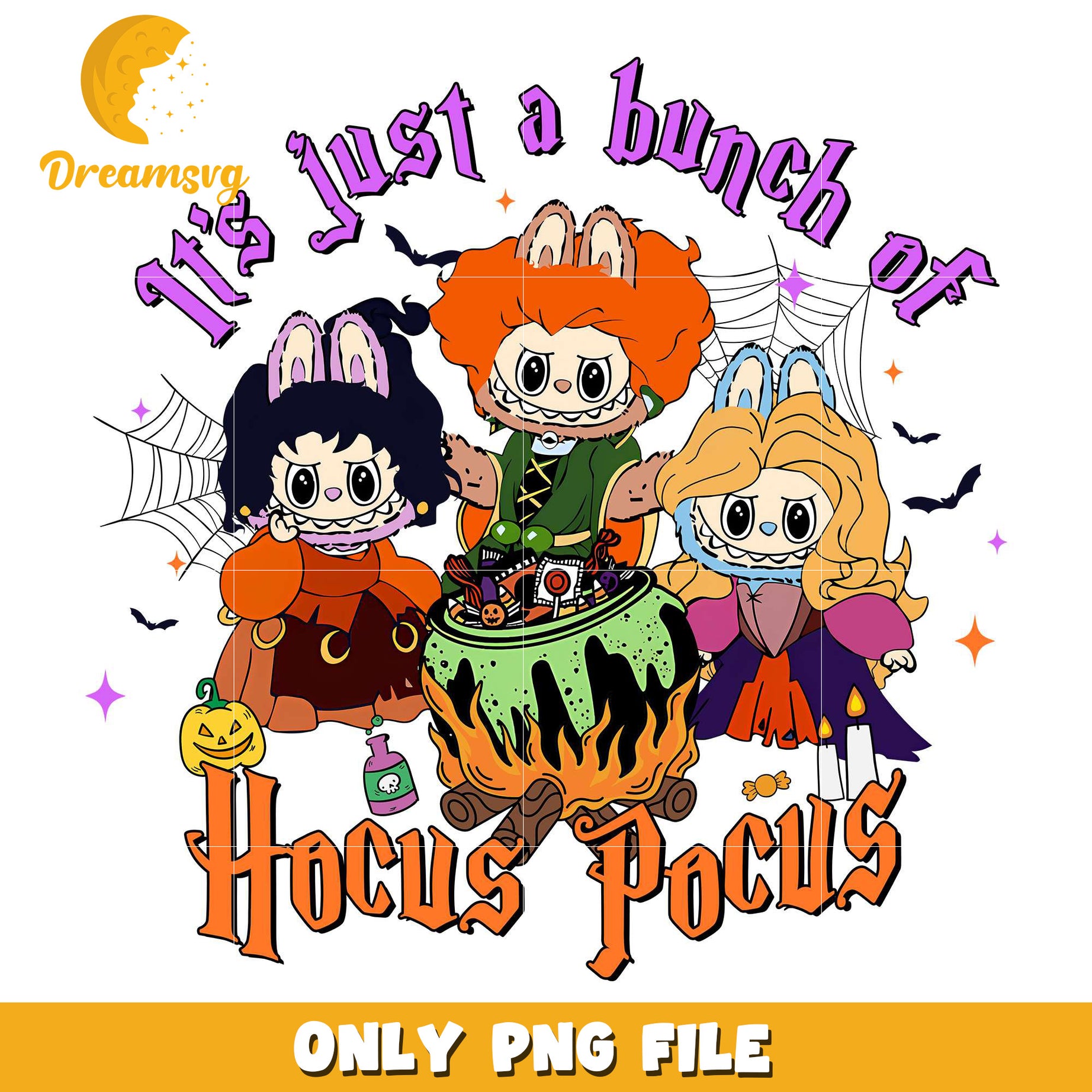 It's just a bunch of hocus pocus png, halloween cartoons png, halloween labubu​ png