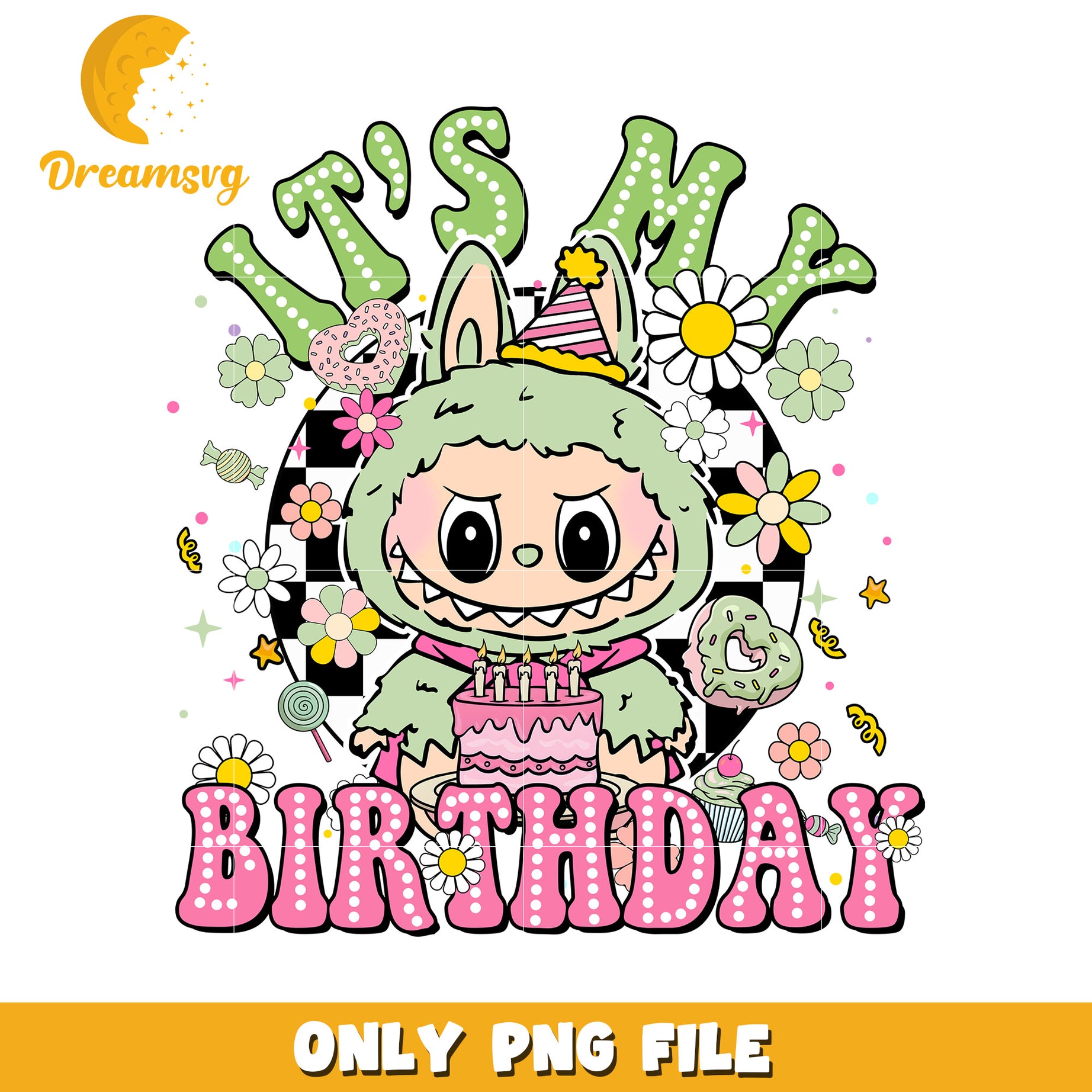 It's my birthday png, popmart laubu png, cute labubu toys png