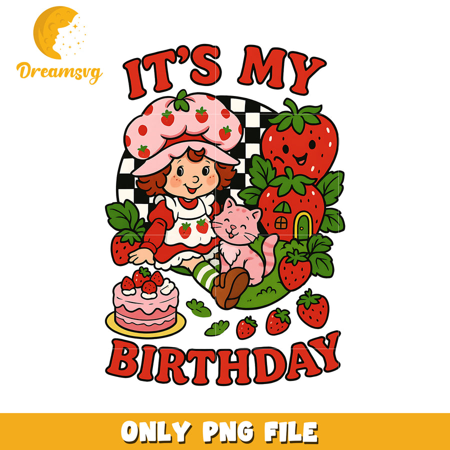It's my birthday png, shortcake strawberry png, strawberry shortcake characters png