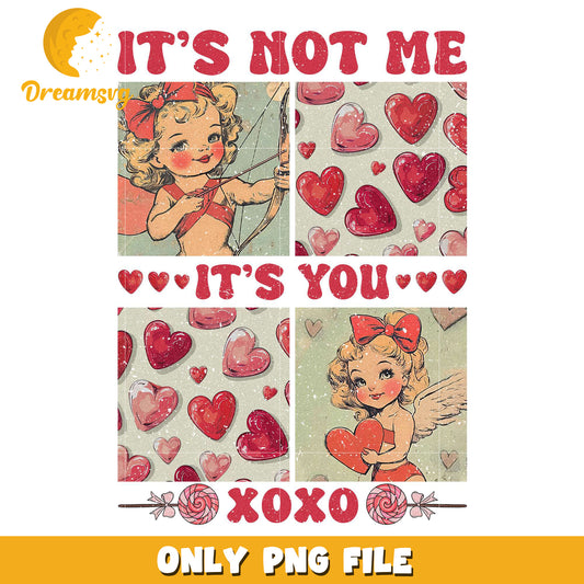 It's not me It's you xoxo cupid valentine png, xoxo png