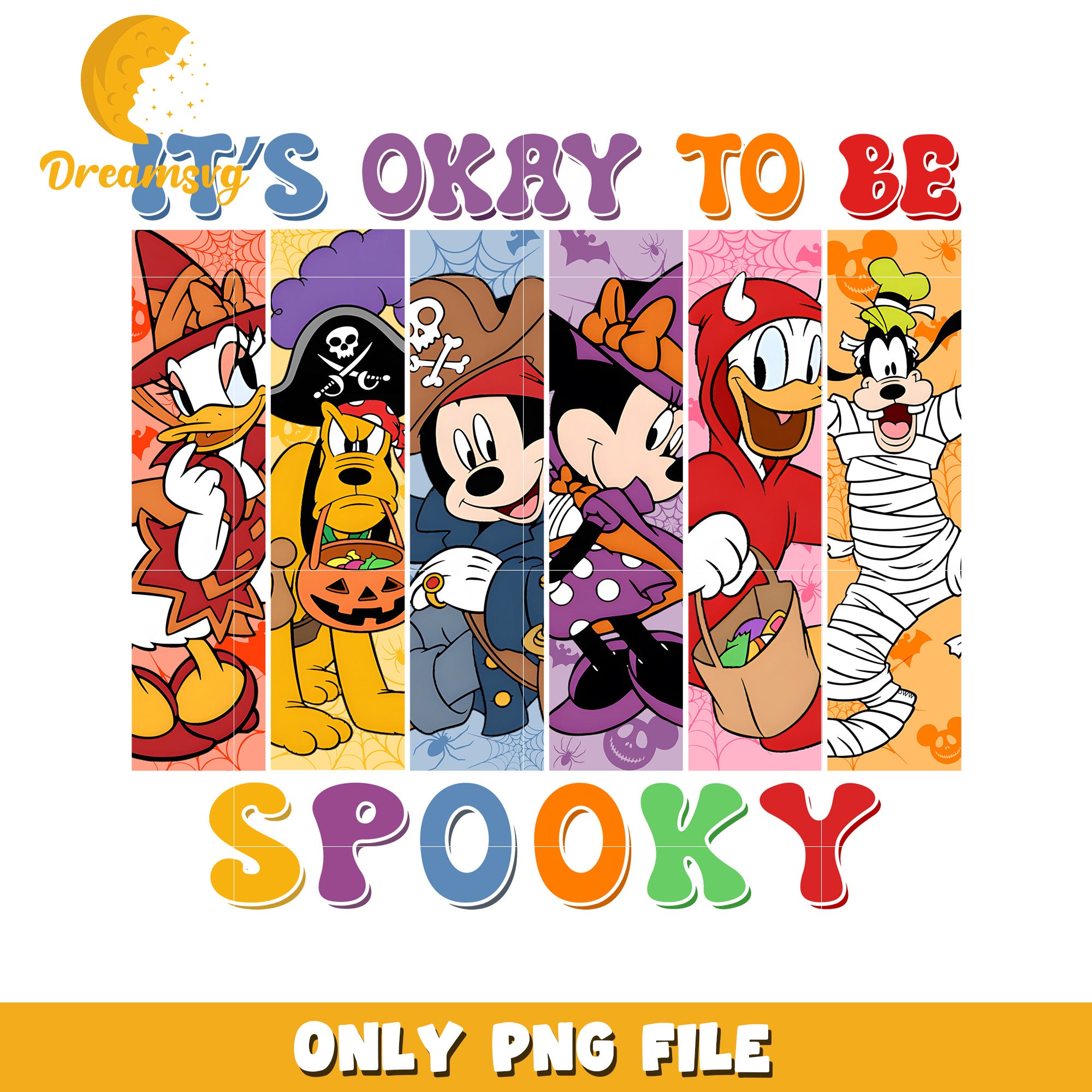 It's okay to be spooky design png, trick or treat  png, halloween pumpkin png