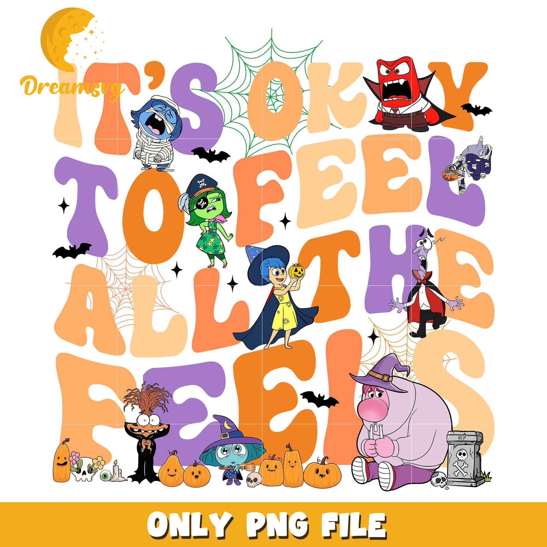 It's okay to feel all the feels png, halloween games​​ png, halloween cookies​ png