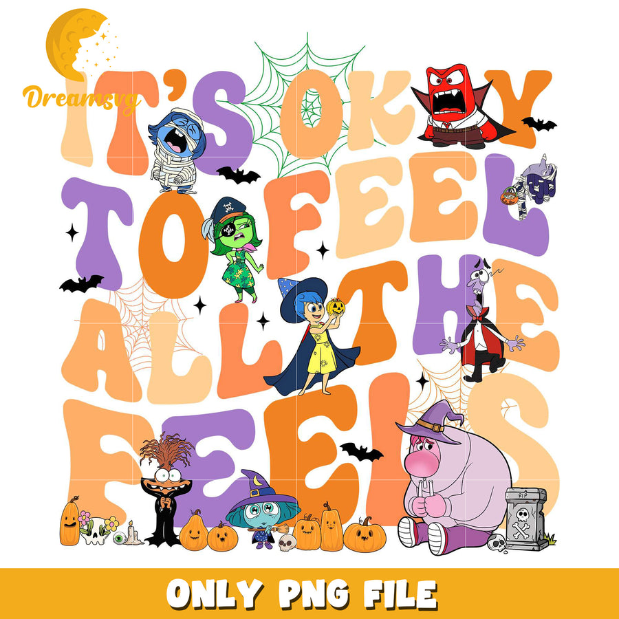 It's okay to feel all the feels png, halloween games​​ png, halloween cookies​ png