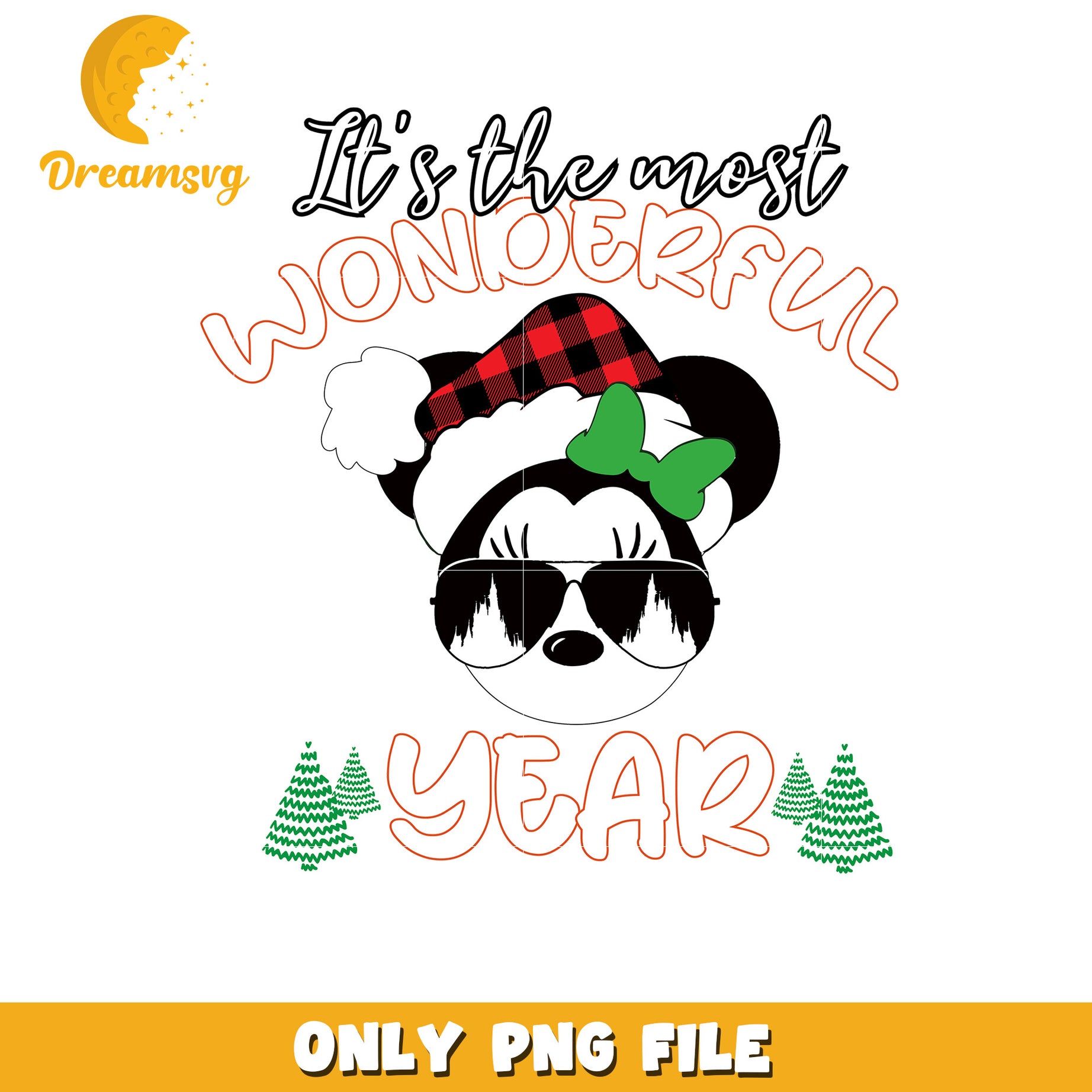 It's the most wonderful time of the year png, mickey mouse png, christmas png