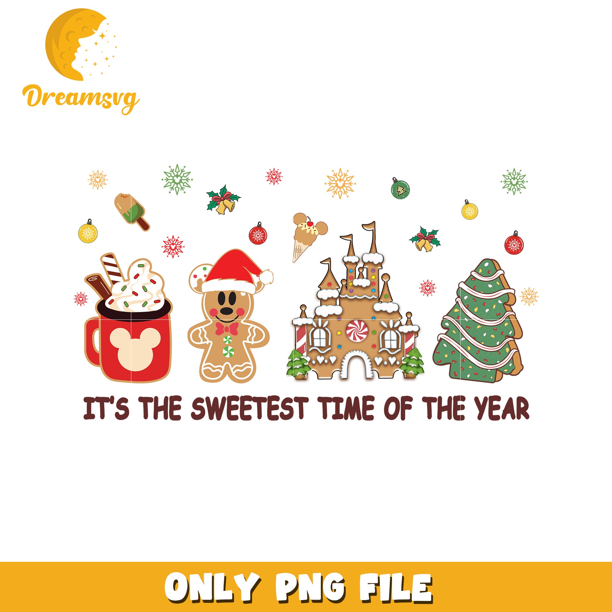 It's the sweetest time of the year png, merry disney png, holiday magic png