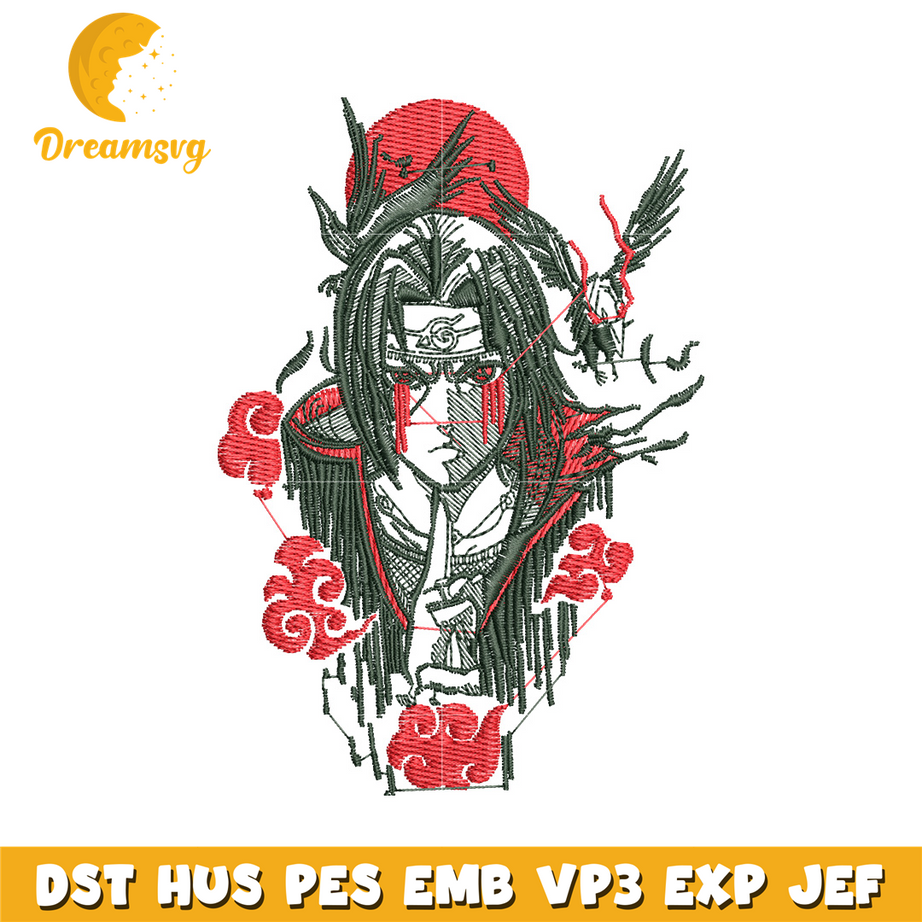 Itachi eagle embroidery design