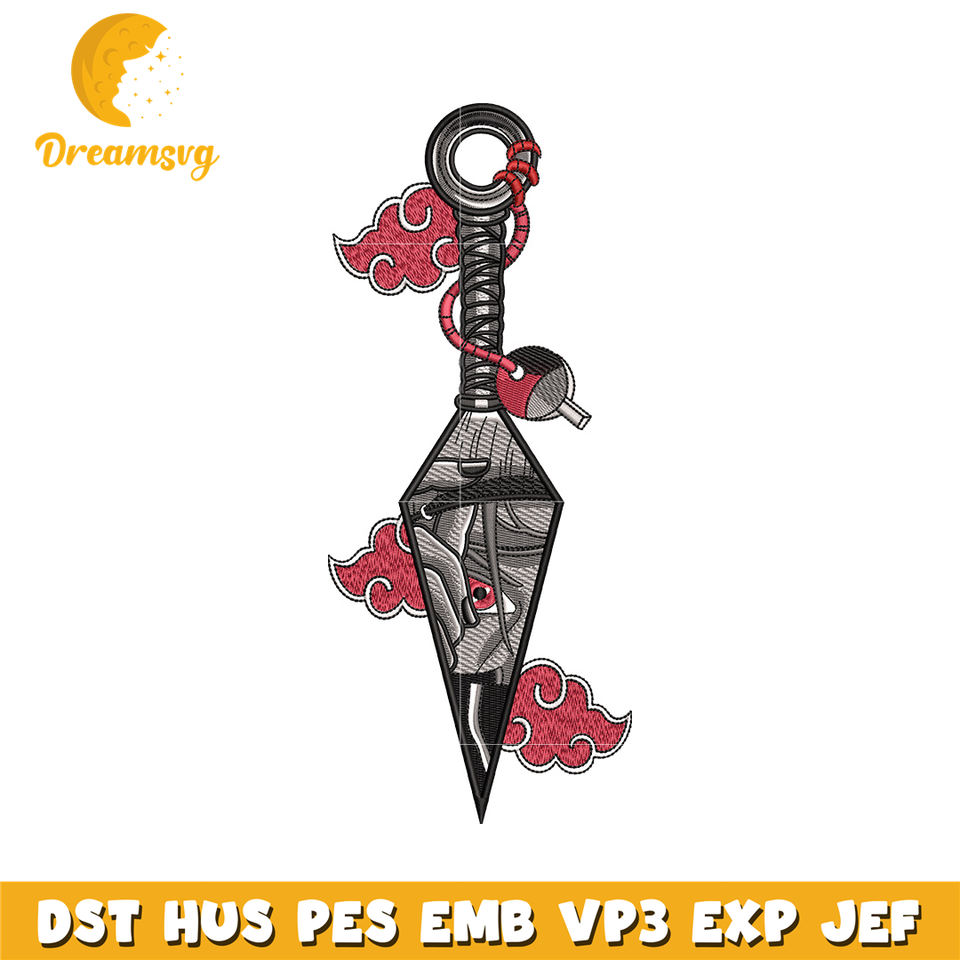 Itachi kunai embroidery design