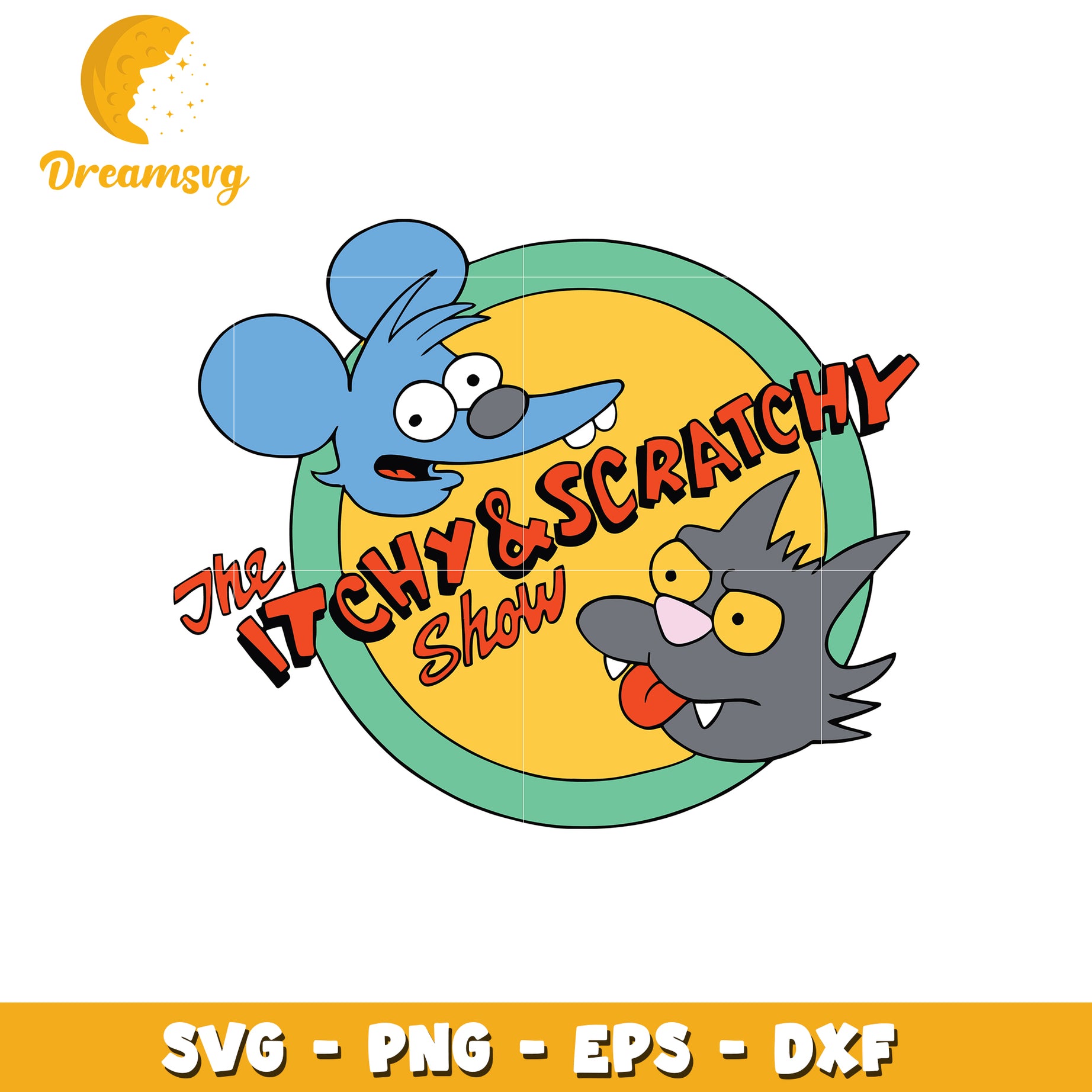 Itchy & Scratchy Show SVG Cut File