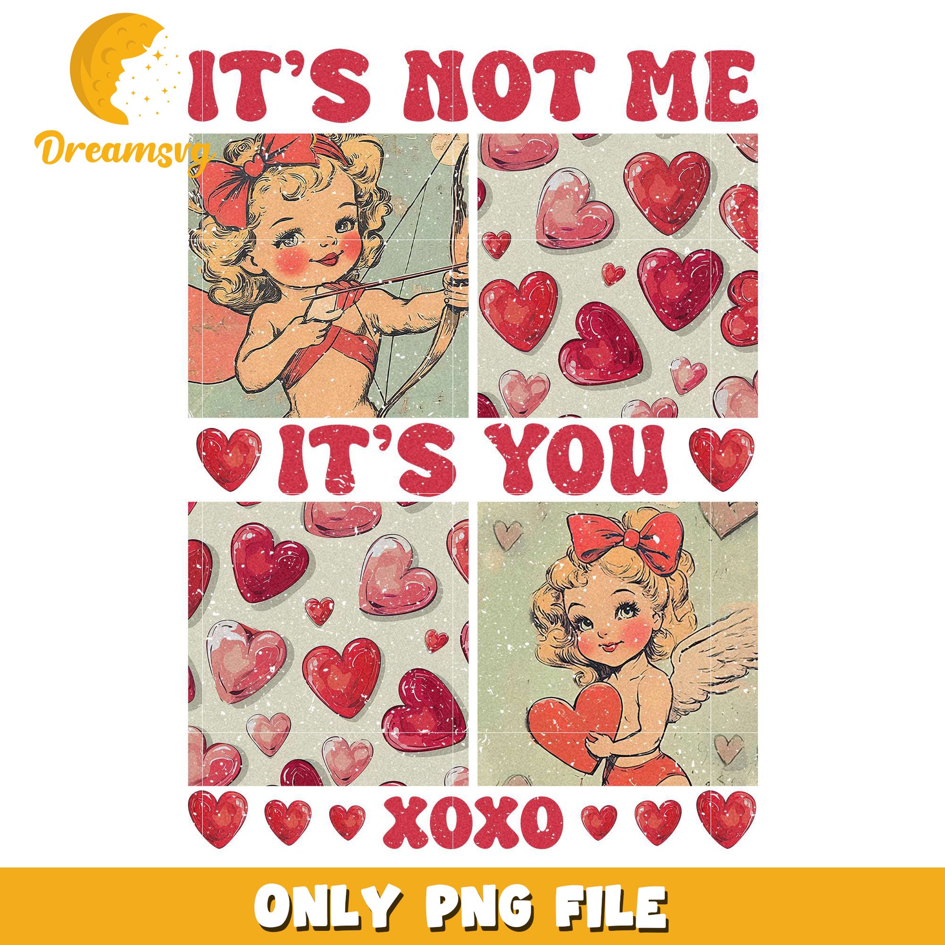 It not me It's you xoxo valentine png, cute cupid png