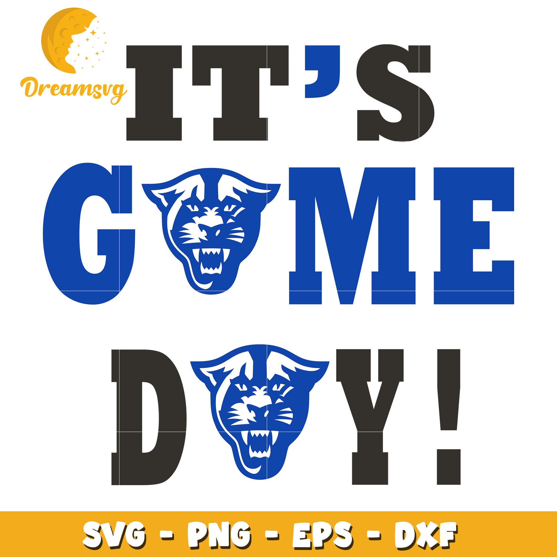 Its Game Day SVG PNG EPS DXF Cut File